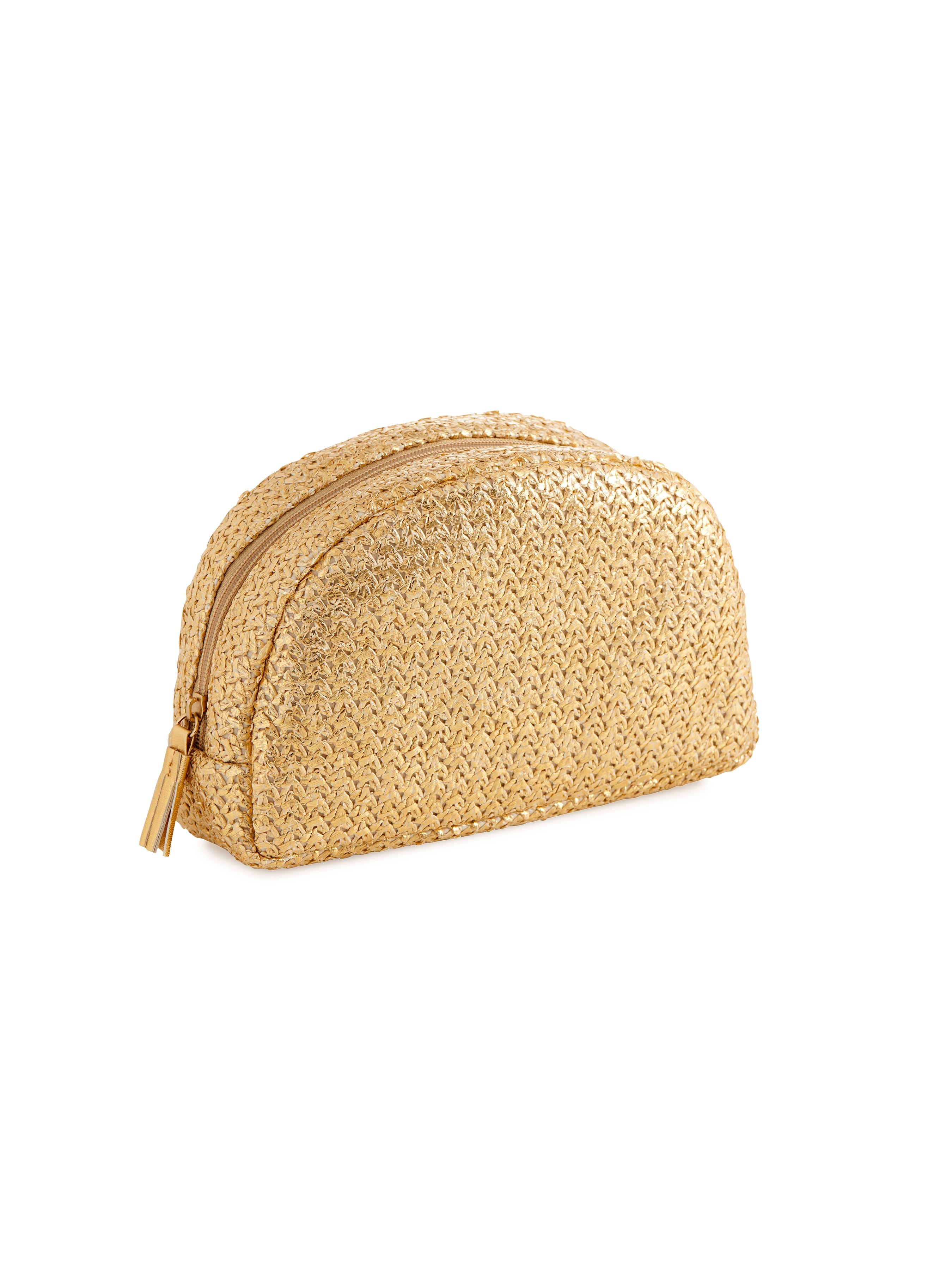 Shiraleah Adora Half Moon Zip Pouch, Gold