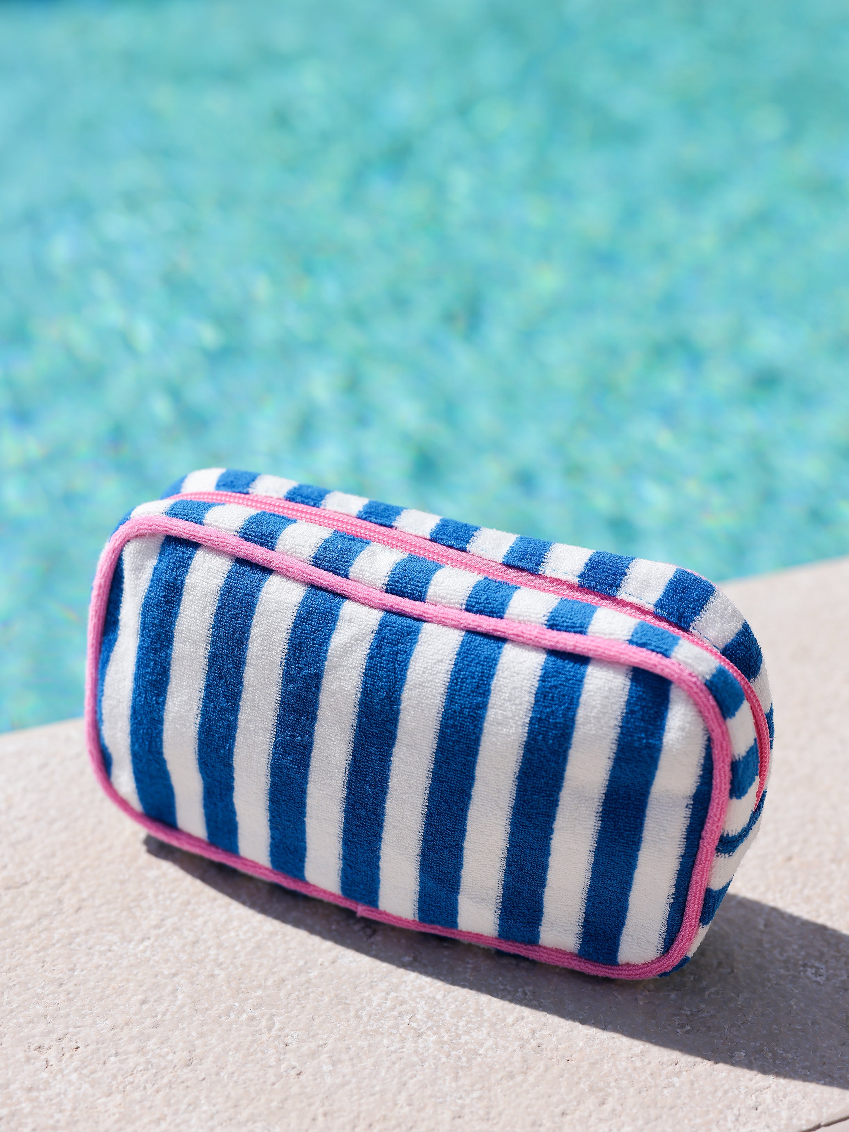 Shiraleah Cabana Stripe Small Zip Pouch BLUE