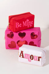 Shiraleah Cara "Be Mine" Zip Pouch, Red