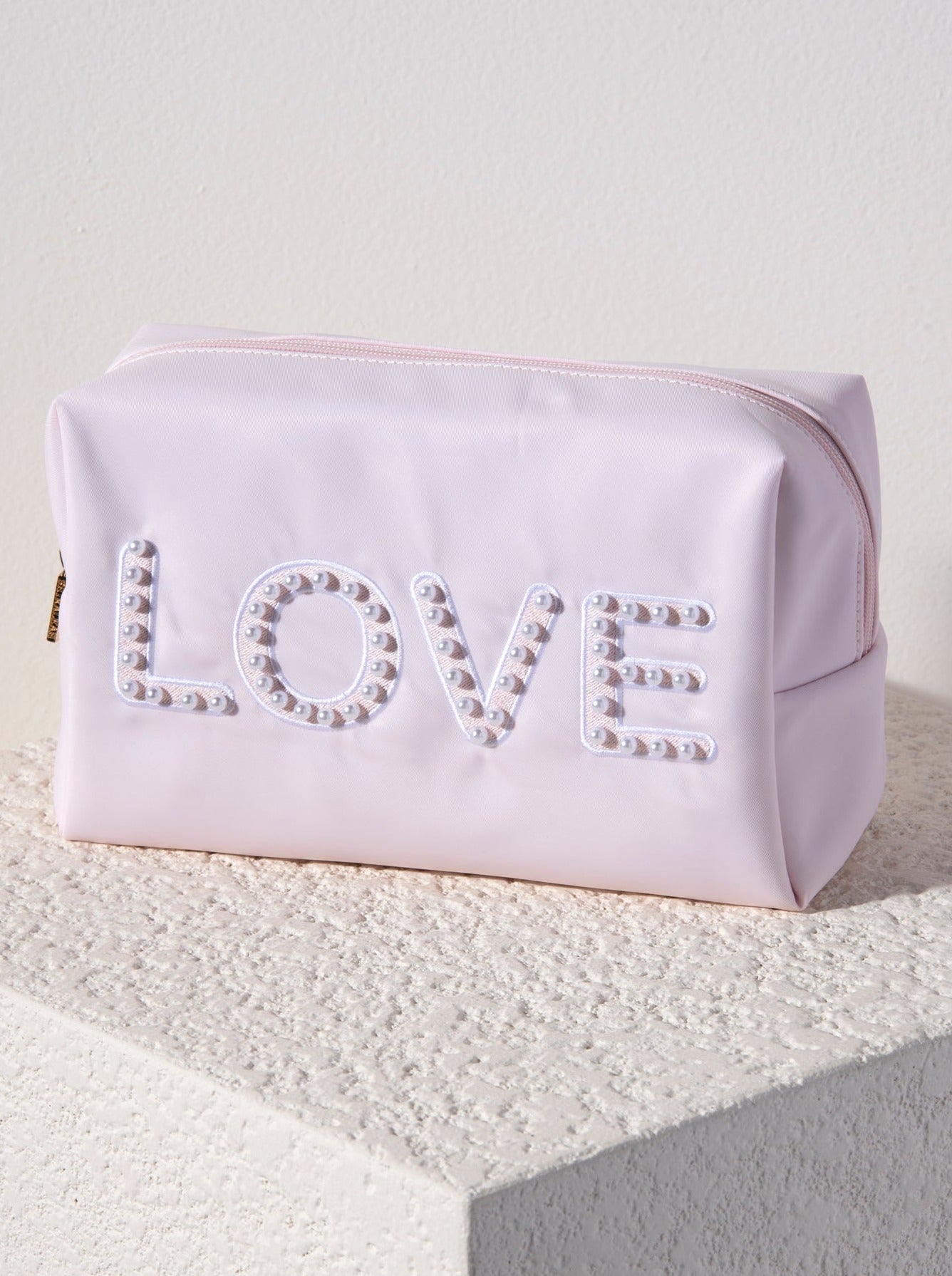 Shiraleah "Love" Zip Pouch, Blush