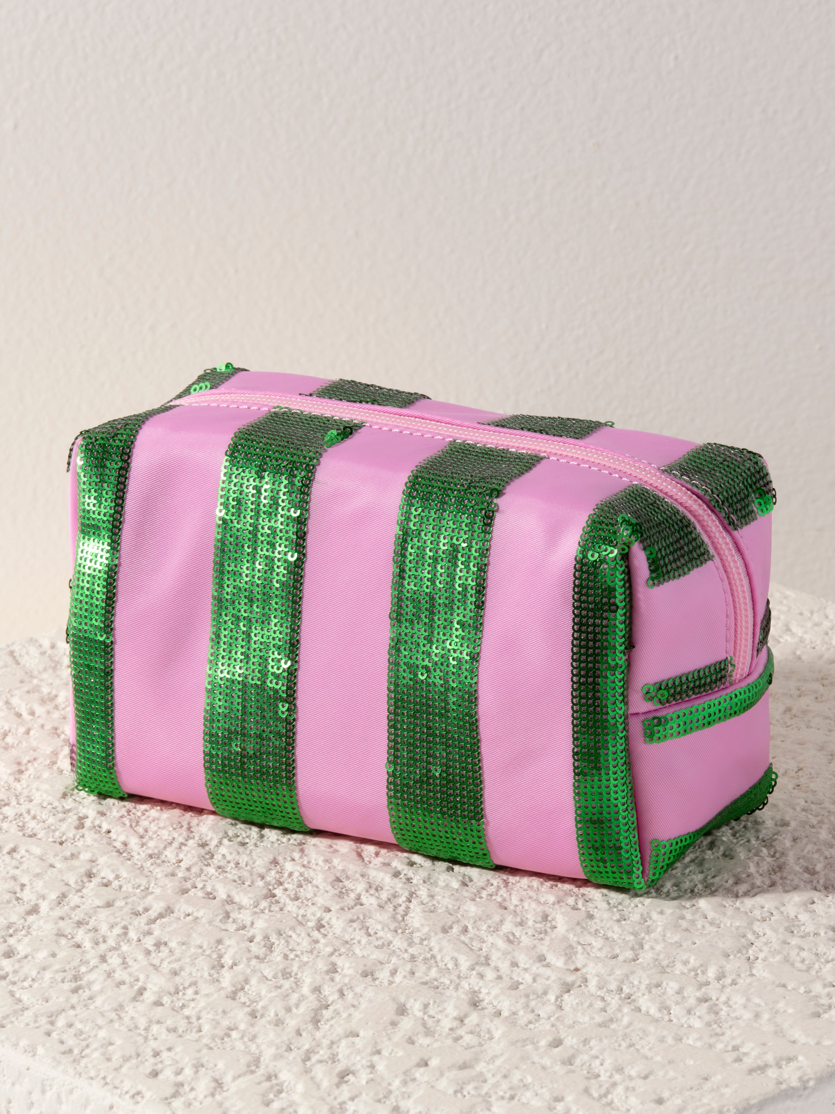 Shiraleah Cara Stripe Zip Pouch, Green