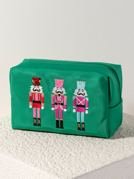 Shiraleah Cara Nutcracker Zip Pouch, Green