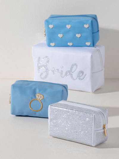 Shiraleah "Bride" Zip Pouch, White