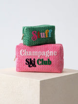 Shiraleah "Champagne Ski Club" Zip Pouch, Pink