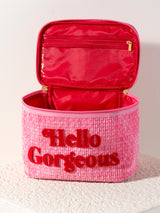 Shiraleah "Hello Gorgeous" Cosmetic Case, Pink