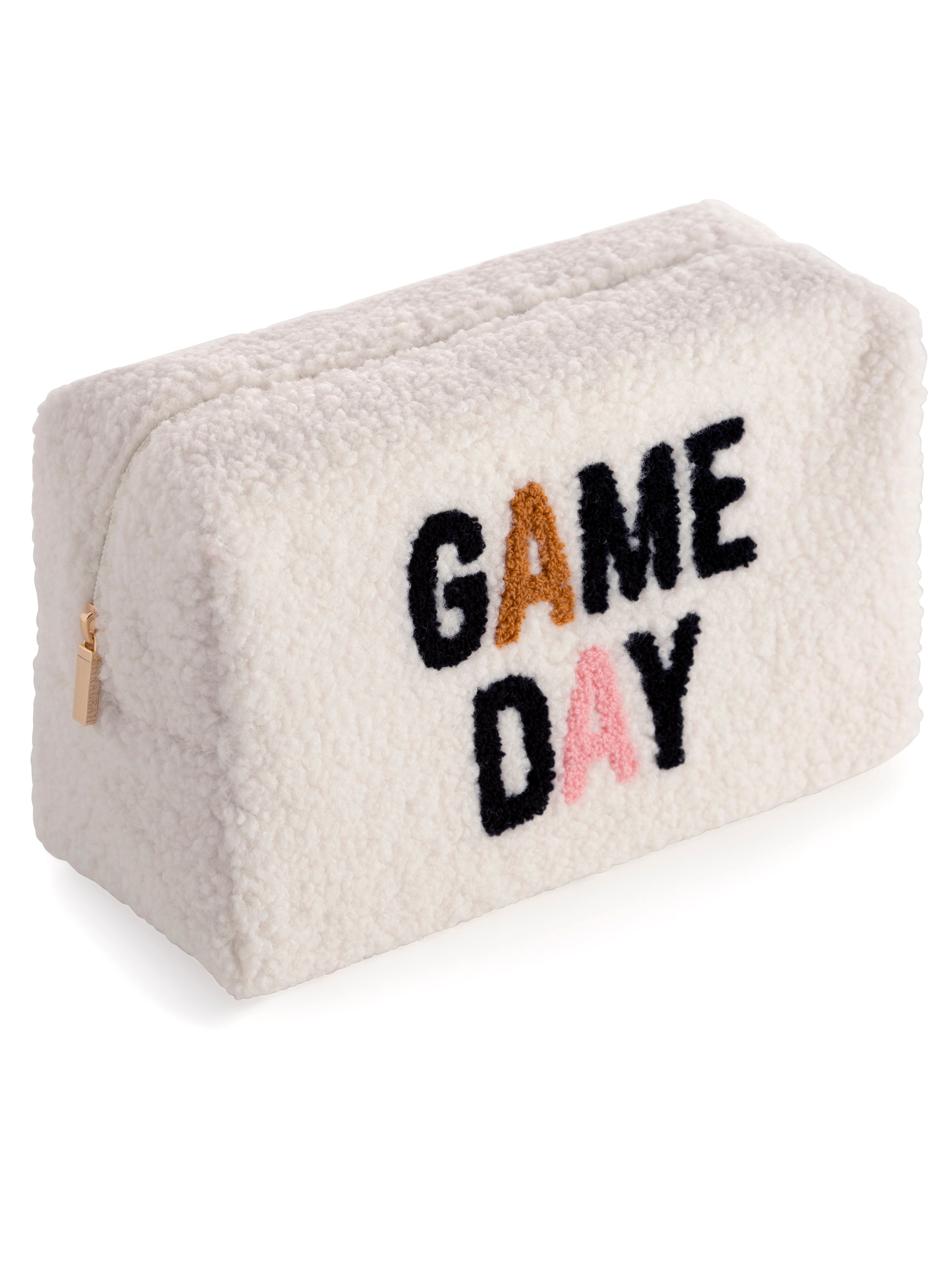 Shiraleah "Game Day" Sherpa Zip Pouch, Ivory