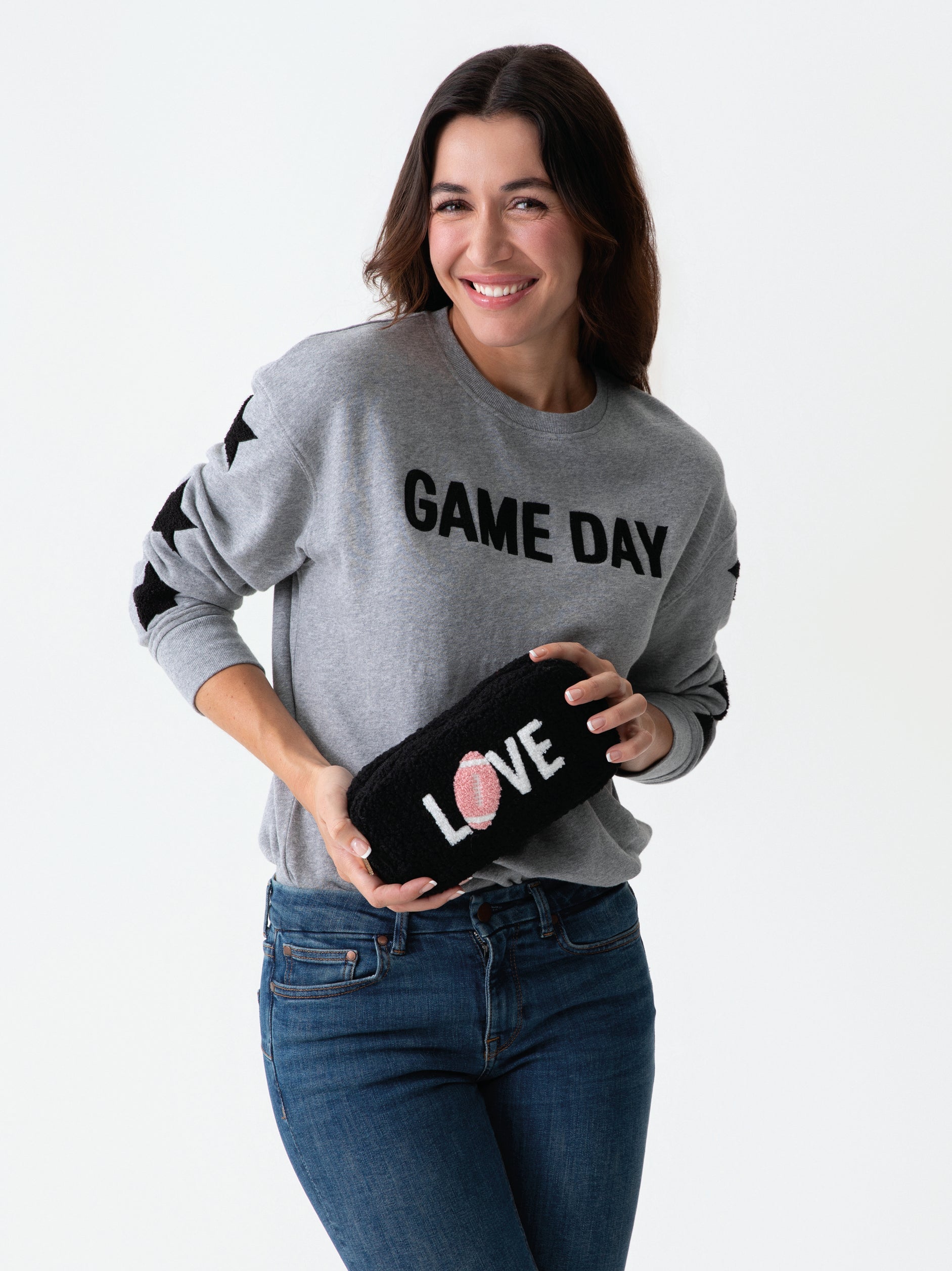 Shiraleah "Game Day" Sweatshirt, Smoke