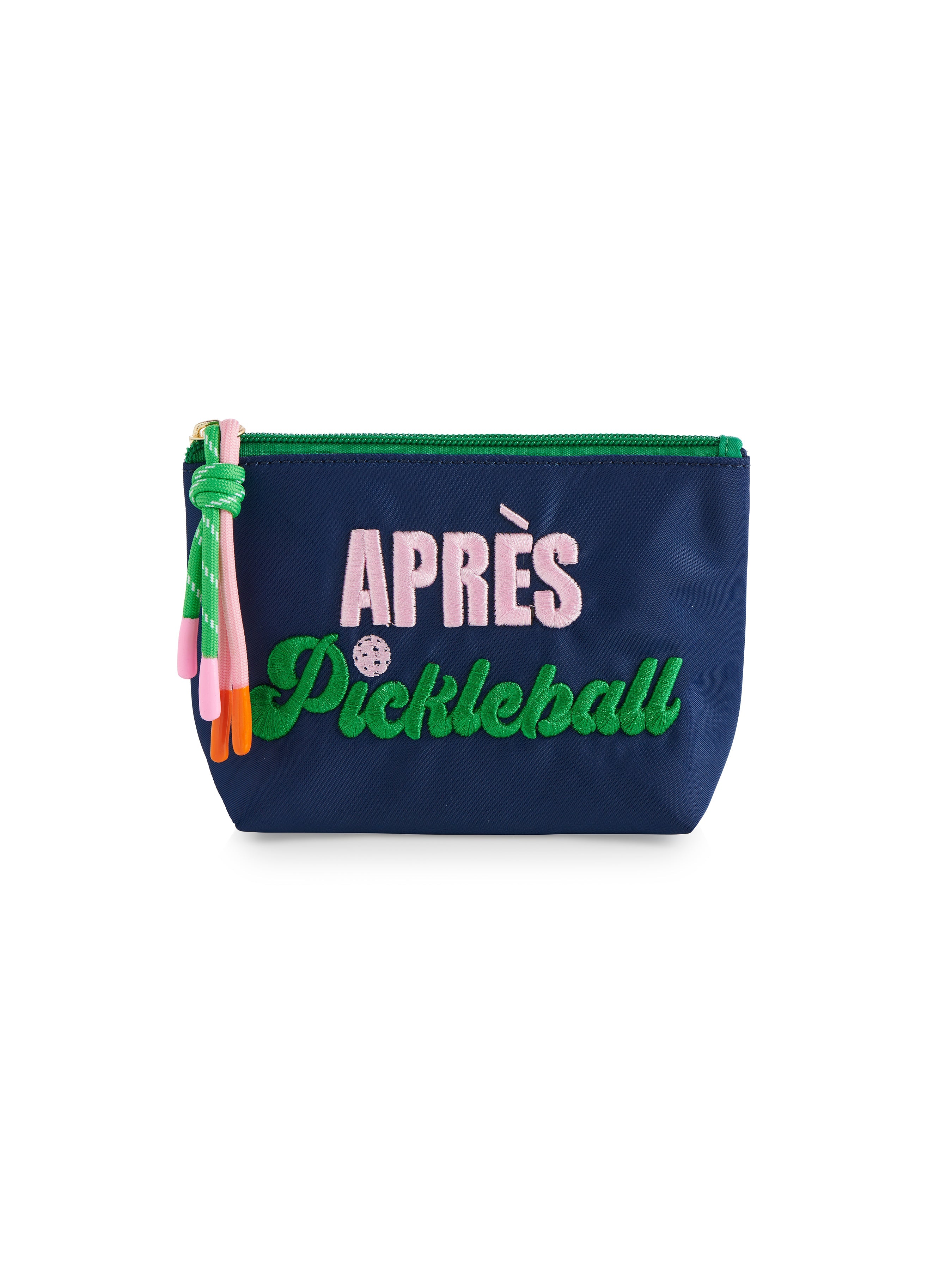 Shiraleah "Après Pickleball" Small Zip Pouch, Navy