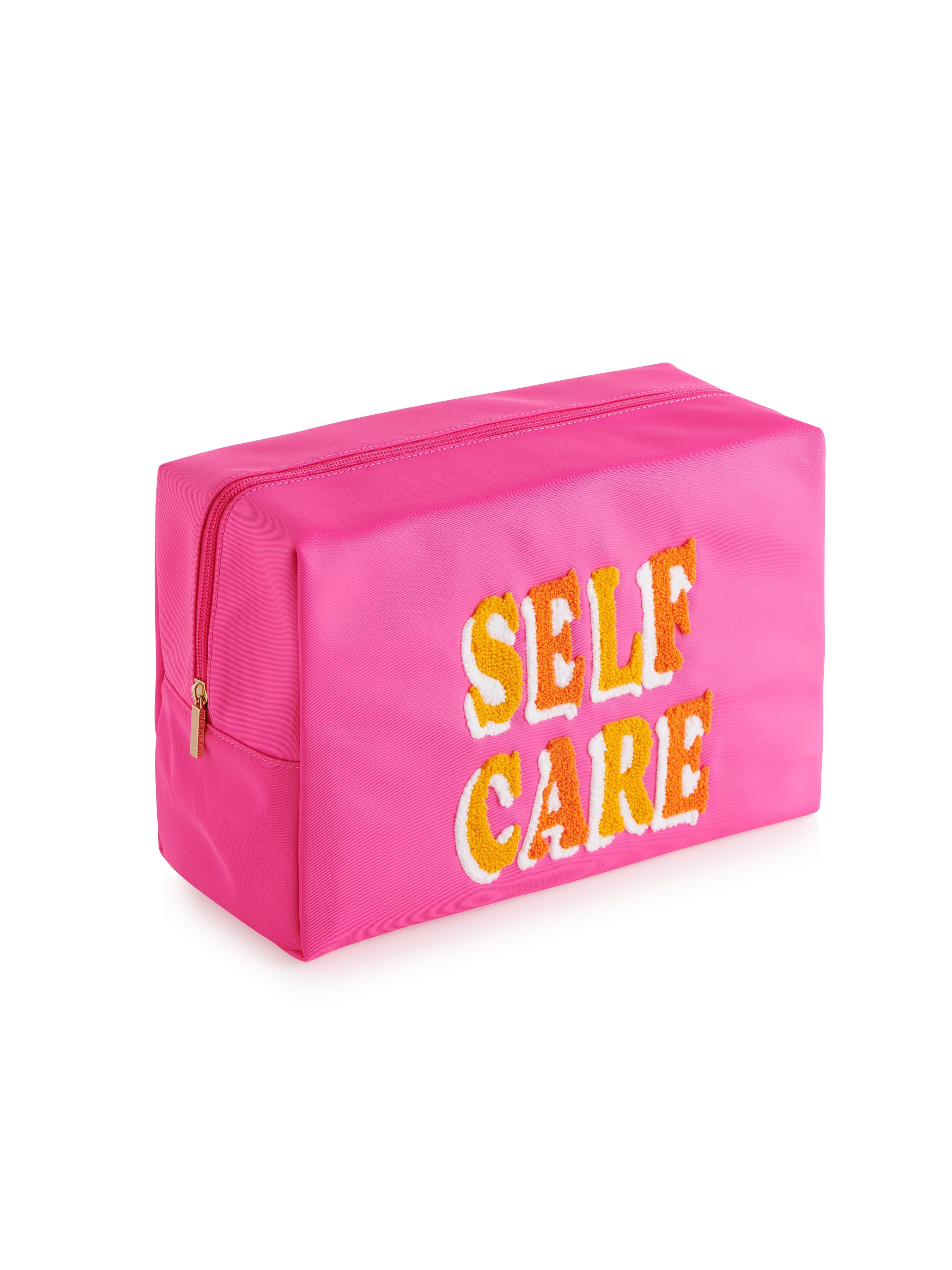 Shiraleah "Self Care" Oversized Zip Pouch, Fuchsia