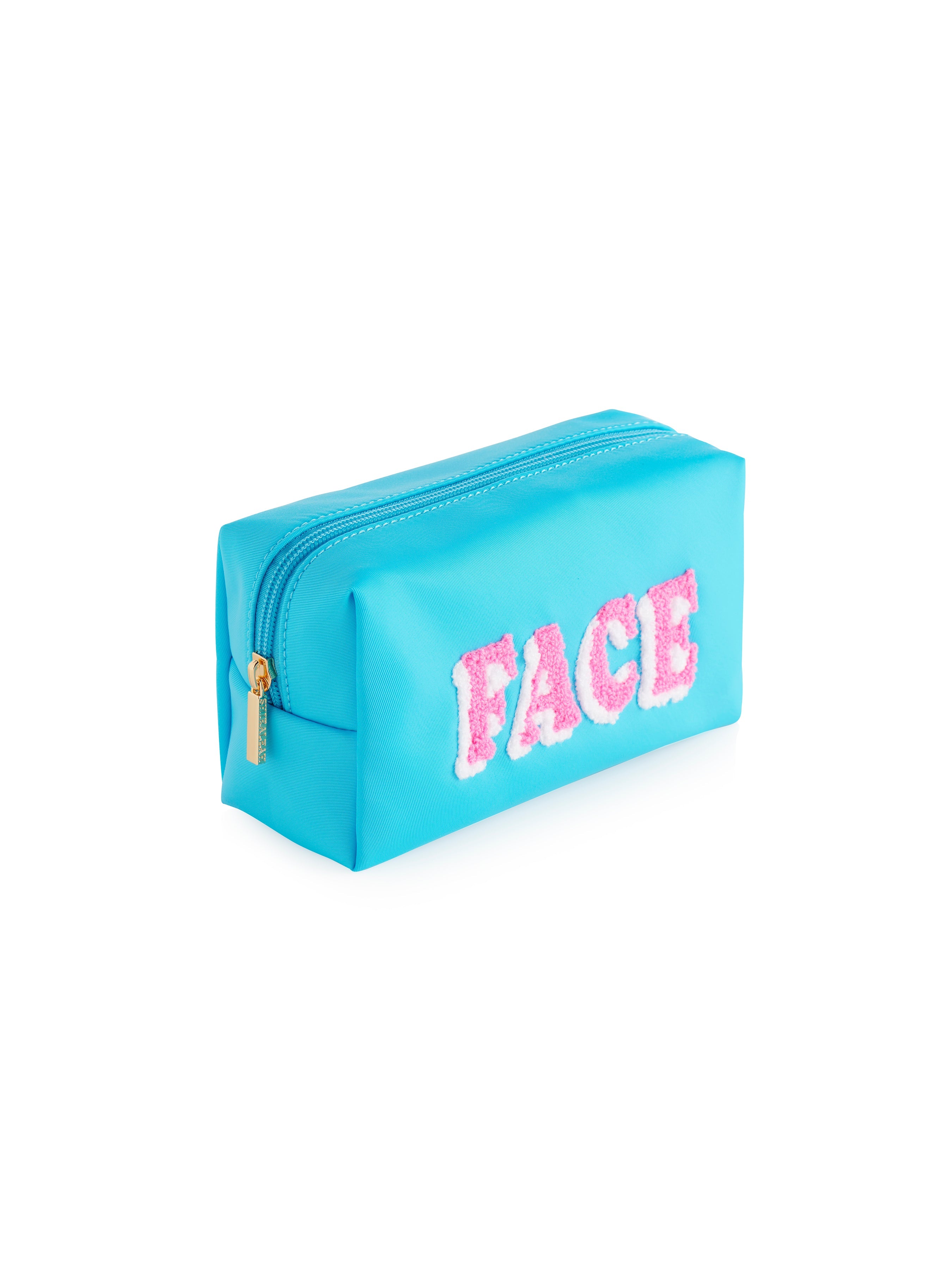 Shiraleah "Face" Small Zip Pouch, Azure