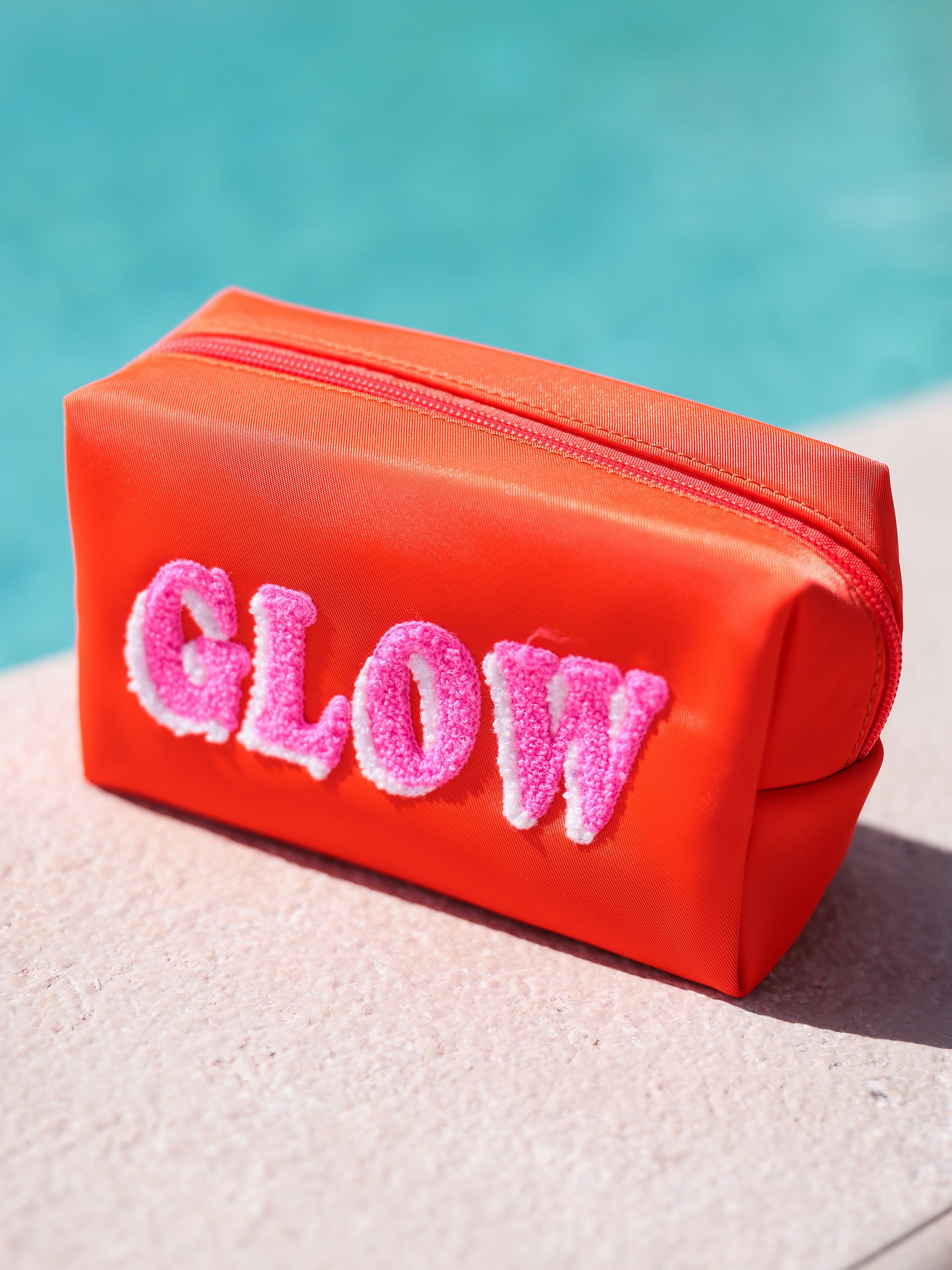 Shiraleah "Glow" Small Zip Pouch, Tomato