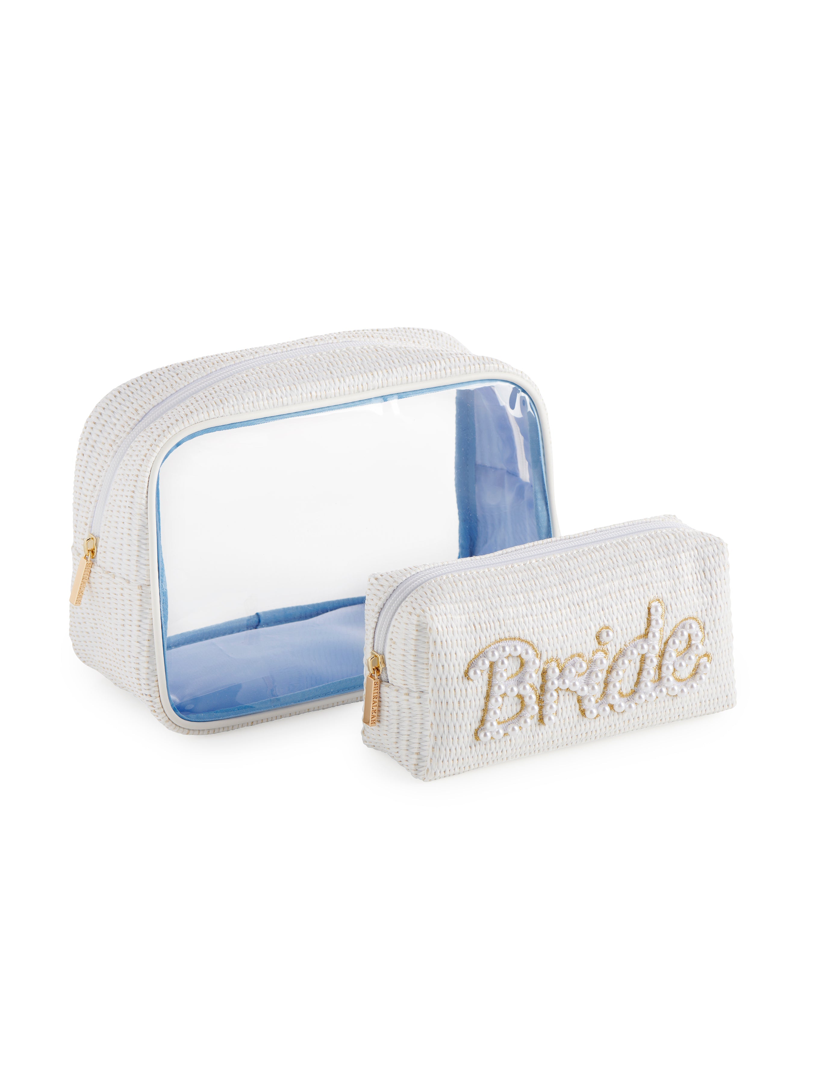 Shiraleah "Bride" Set Of 2 Cosmetic Cases, White