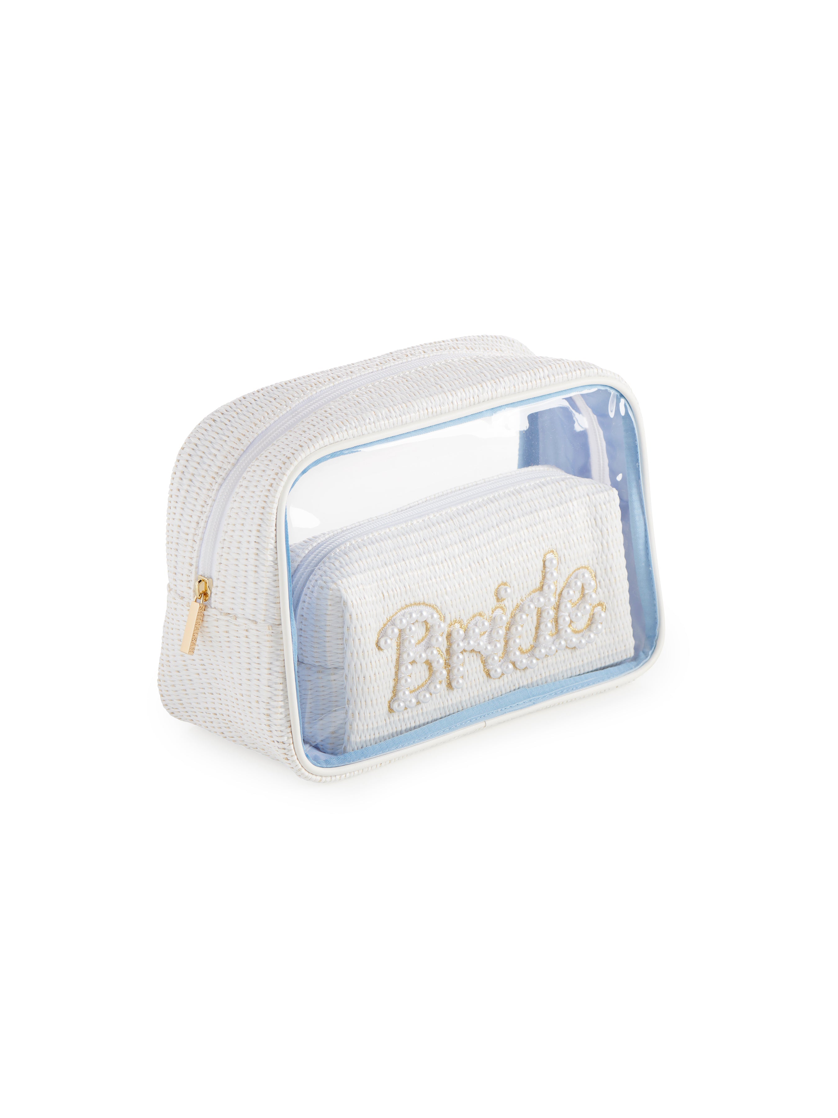 Shiraleah "Bride" Set Of 2 Cosmetic Cases, White