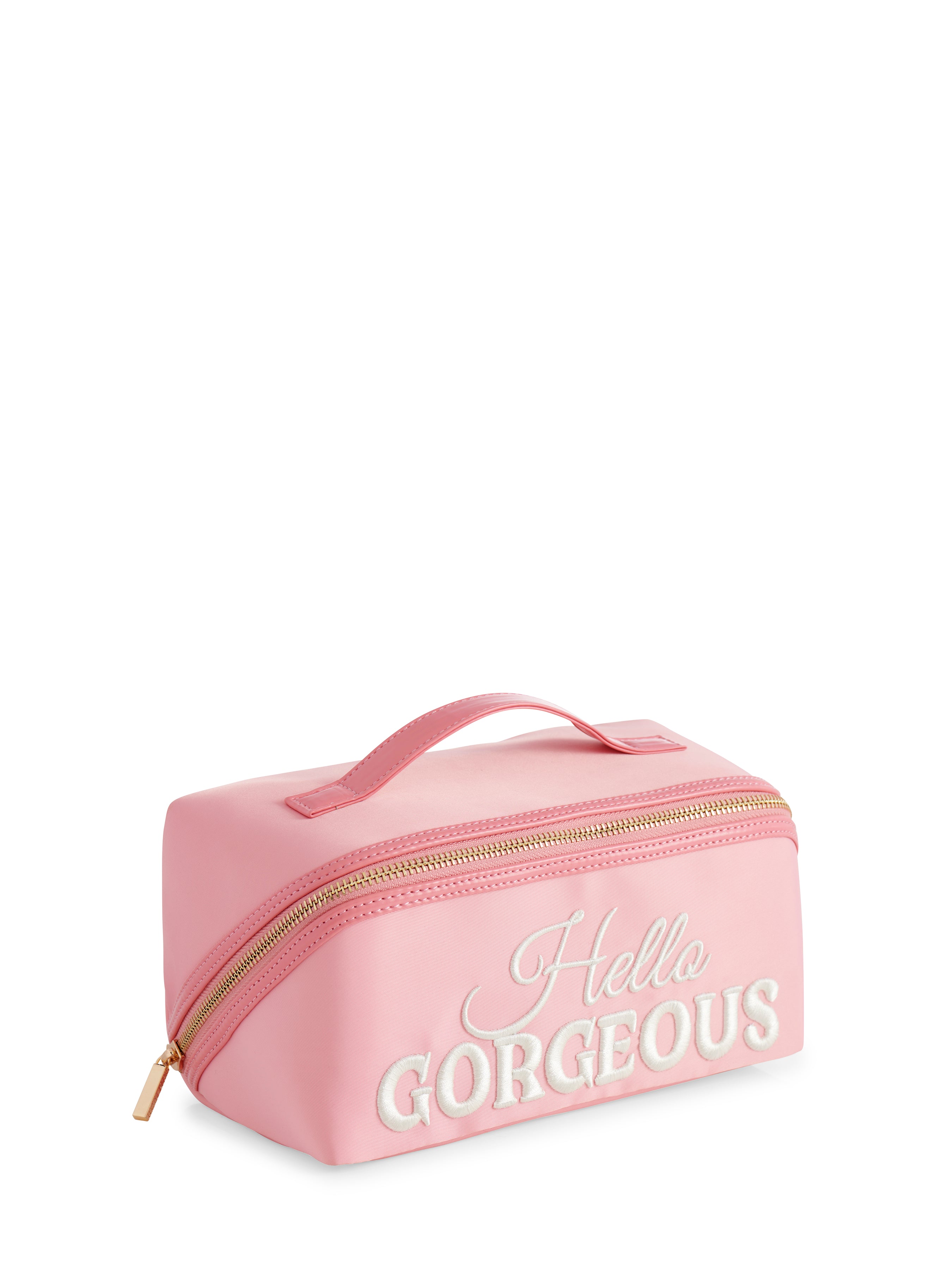 Shiraleah "Hello Gorgeous" Cosmetic Zip Pouch, Blush