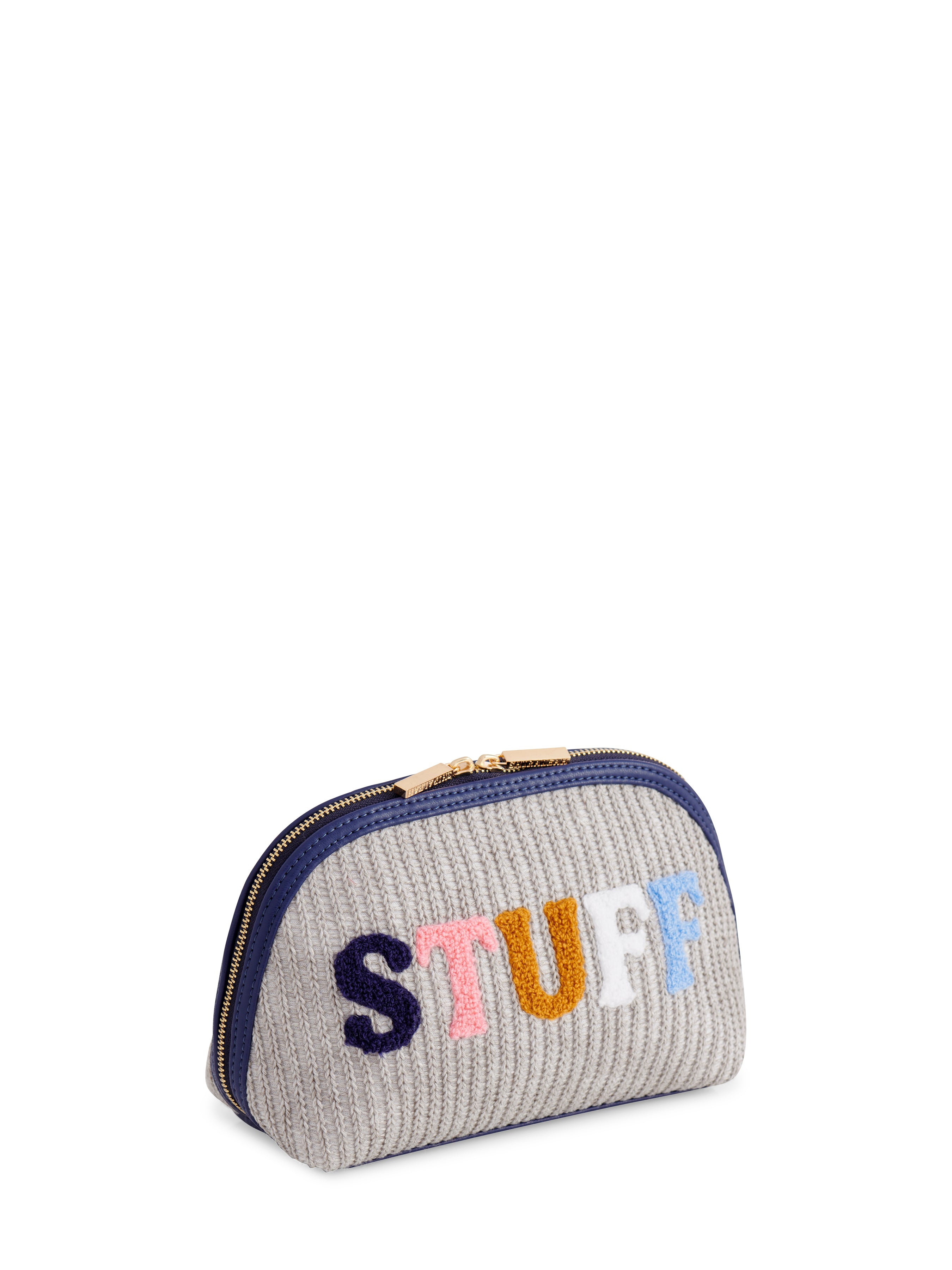 Shiraleah "Stuff" Knit Zip Pouch, Grey