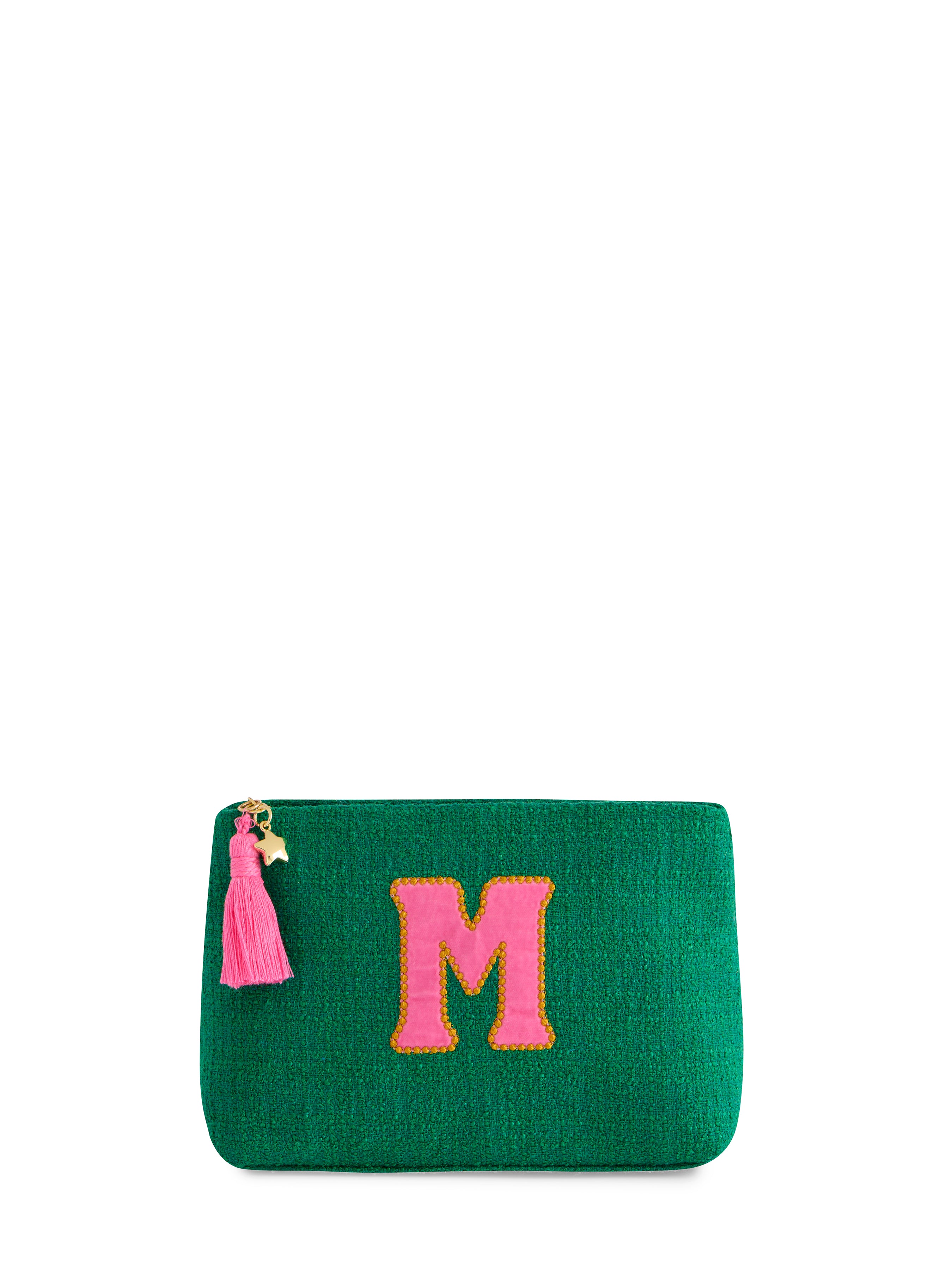Shiraleah "M" Mara Initial Zip Pouch, Green