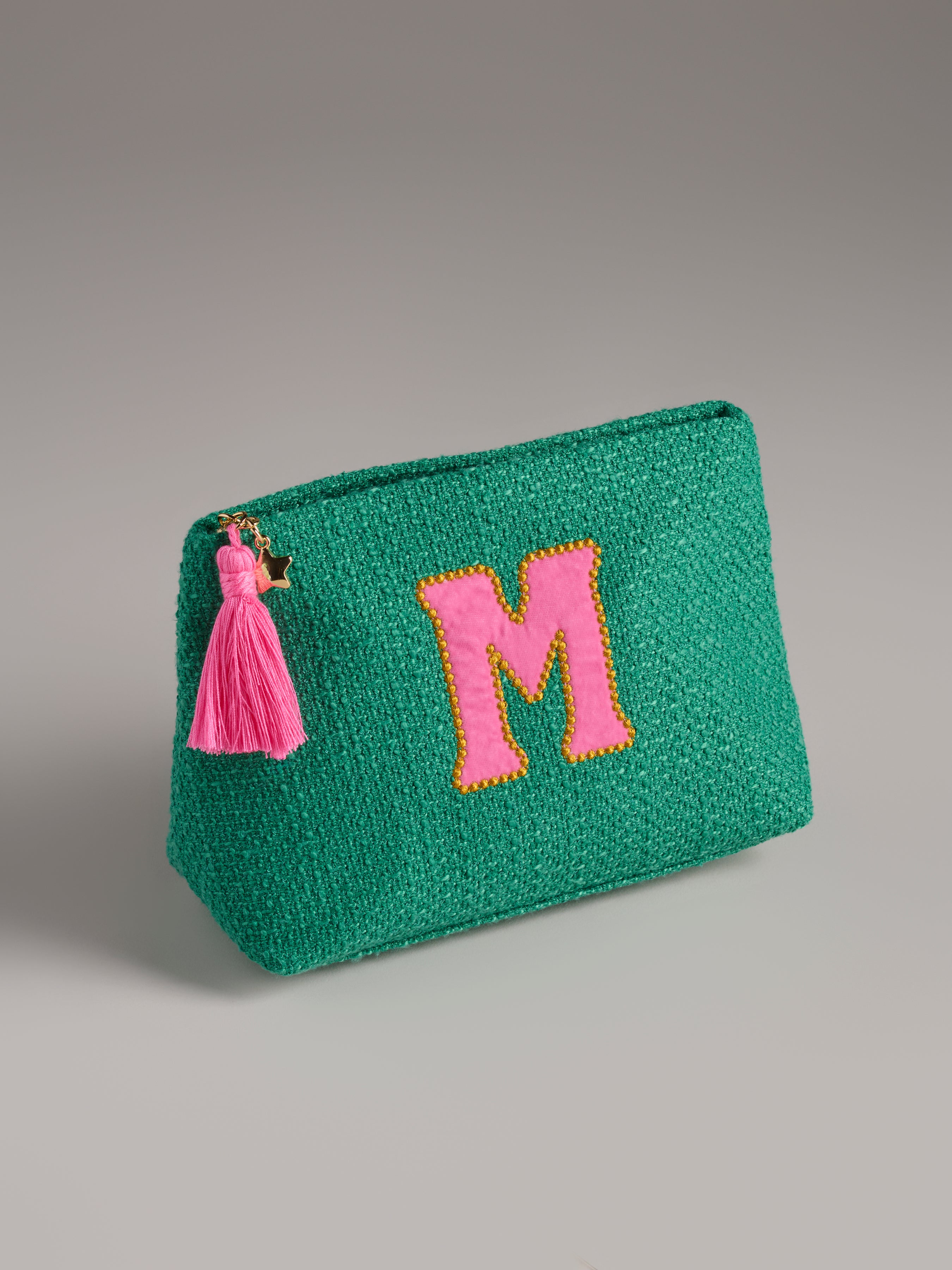 Shiraleah "M" Mara Initial Zip Pouch, Green