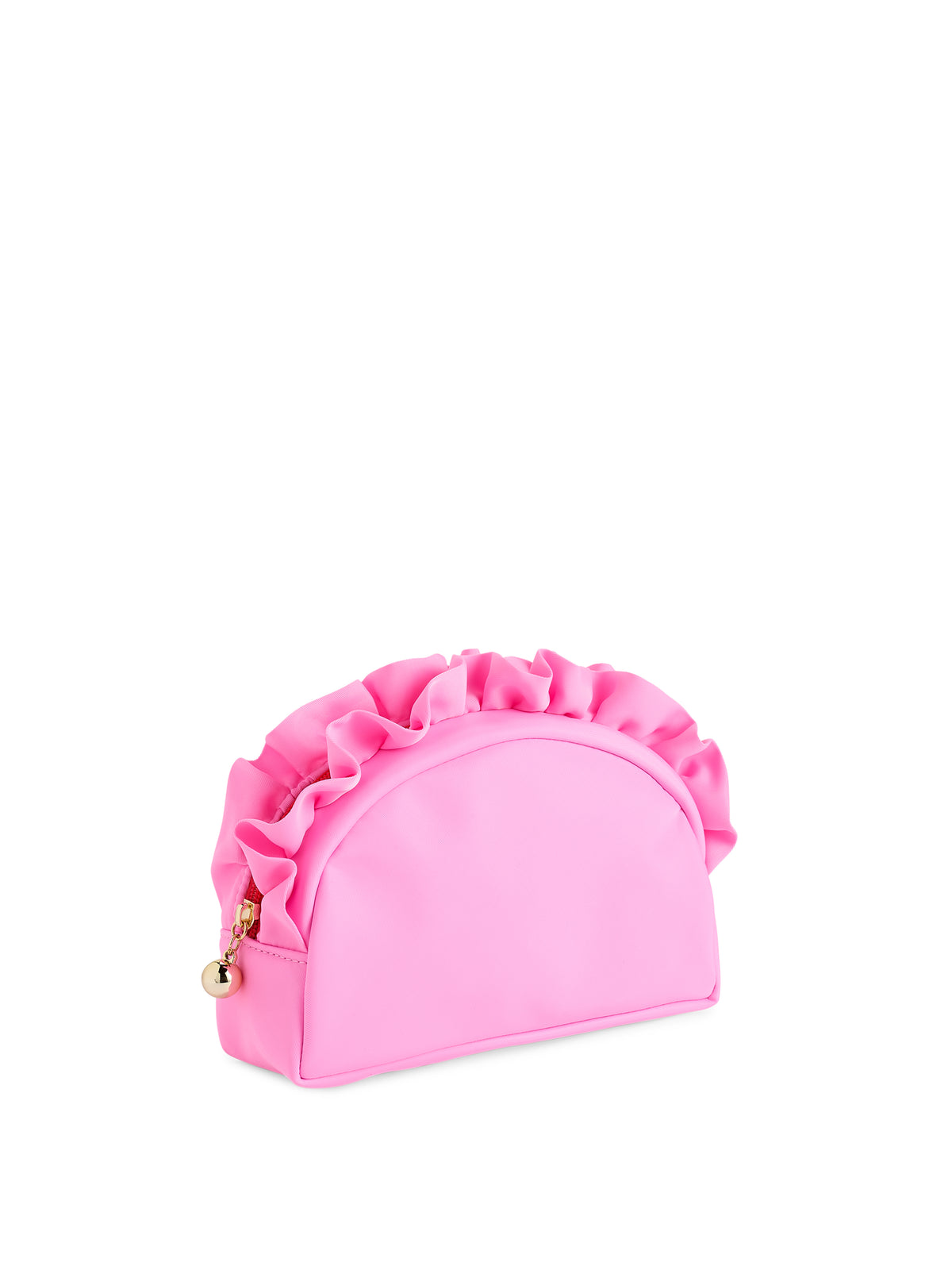 Shiraleah Solid Ruffle Small Zip Pouch, Pink