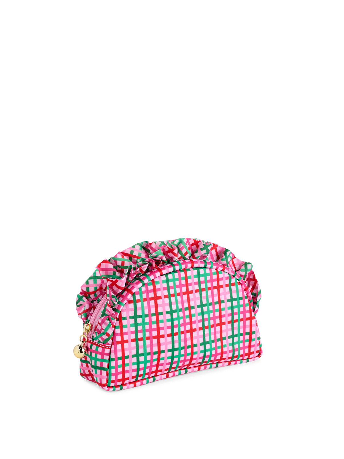 Shiraleah Plaid Ruffle Small Zip Pouch, Multi