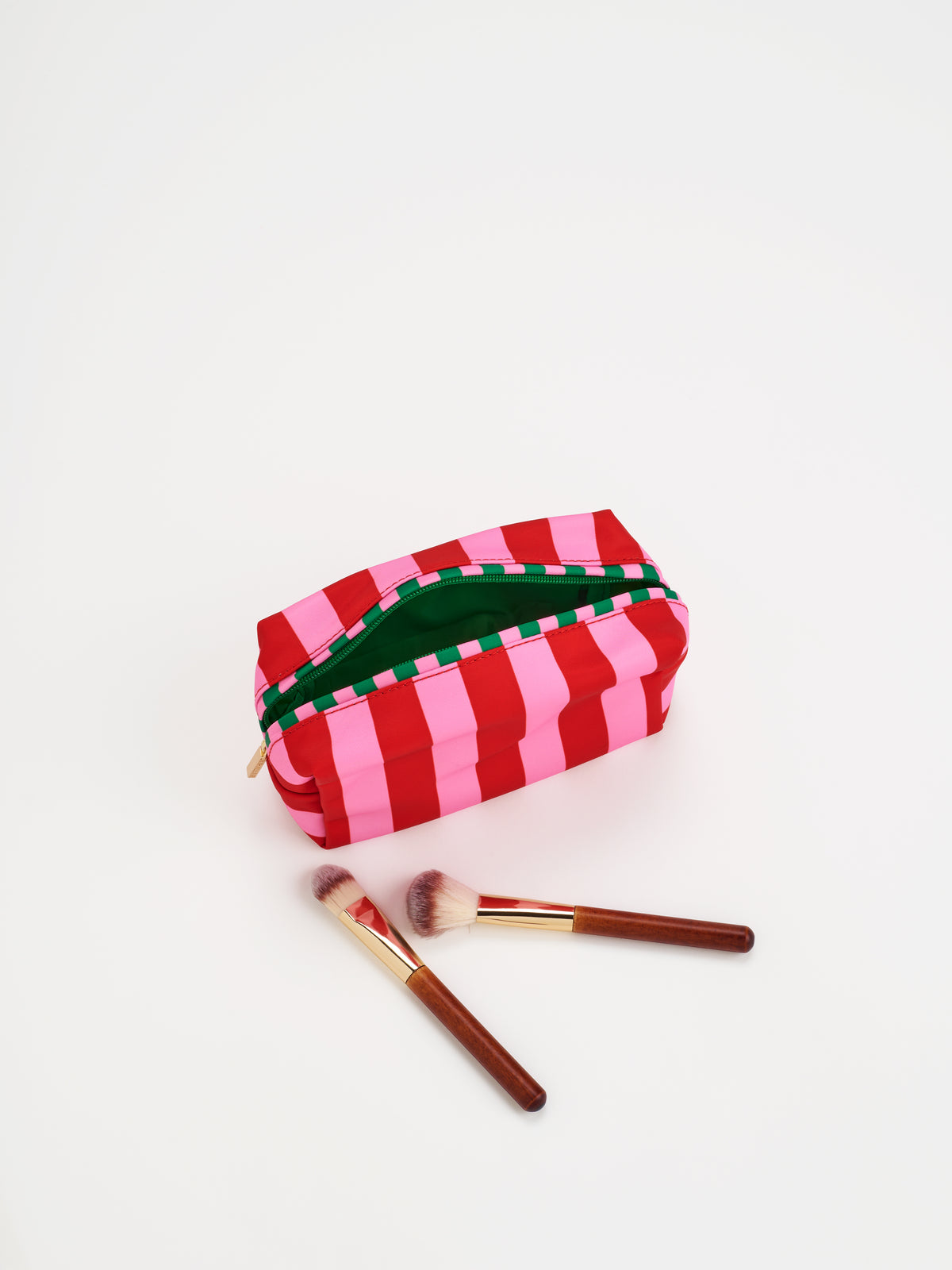 Shiraleah Stripe Small Boxy Zip Pouch, Red