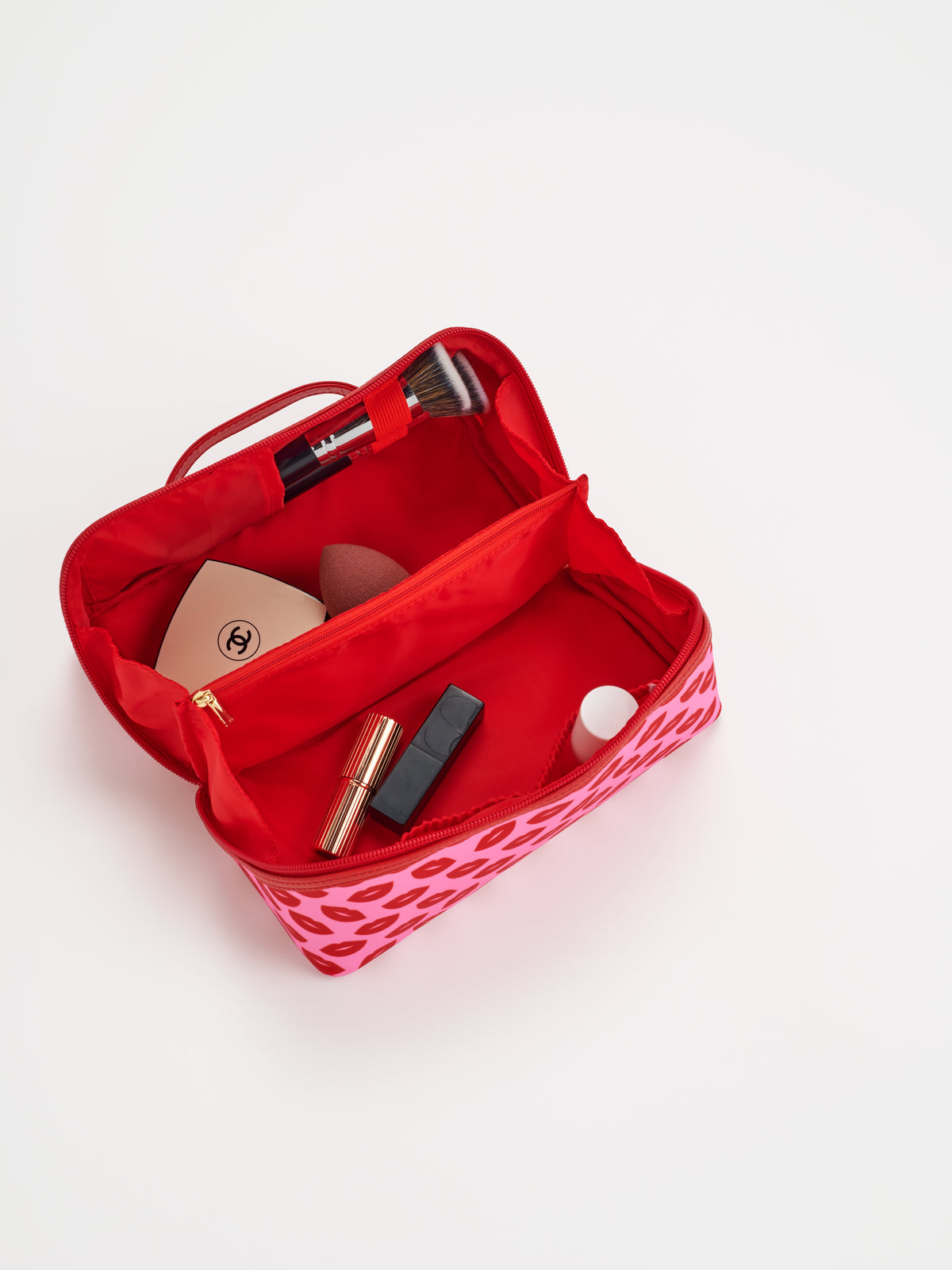 Shiraleah Lips Cosmetic Pouch, Pink