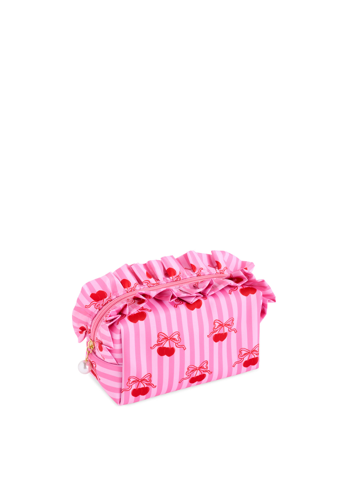 Shiraleah Cherry Small Boxy Zip Pouch, Pink