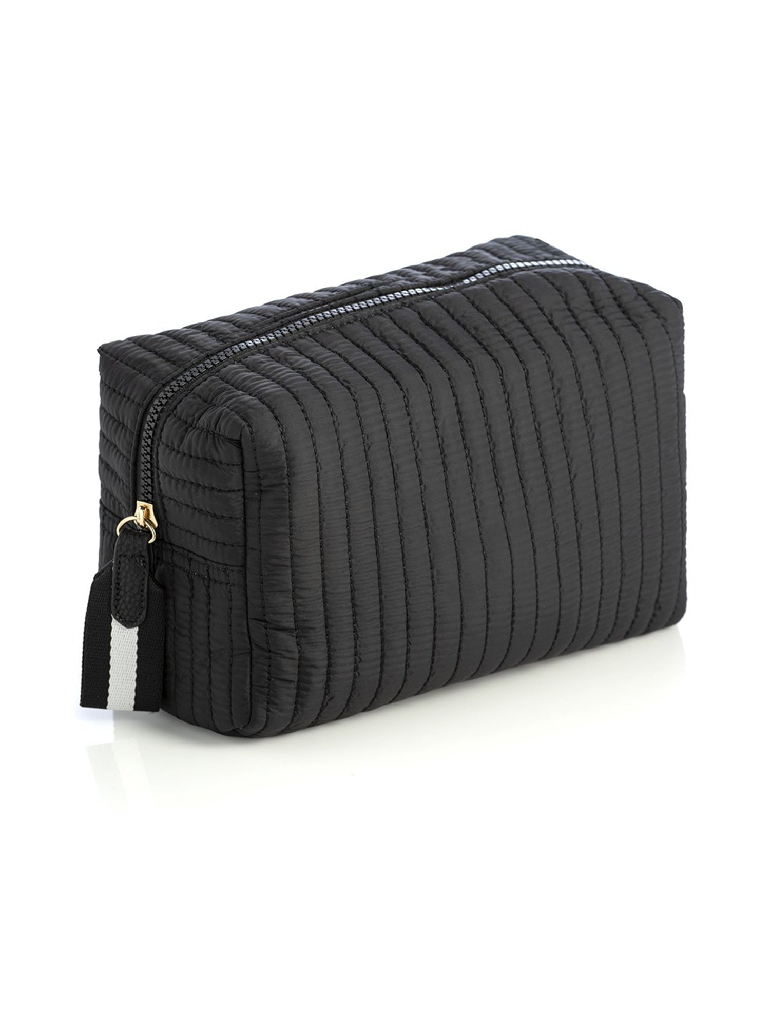 Shiraleah Ezra Large Boxy Cosmetic Pouch BLACK