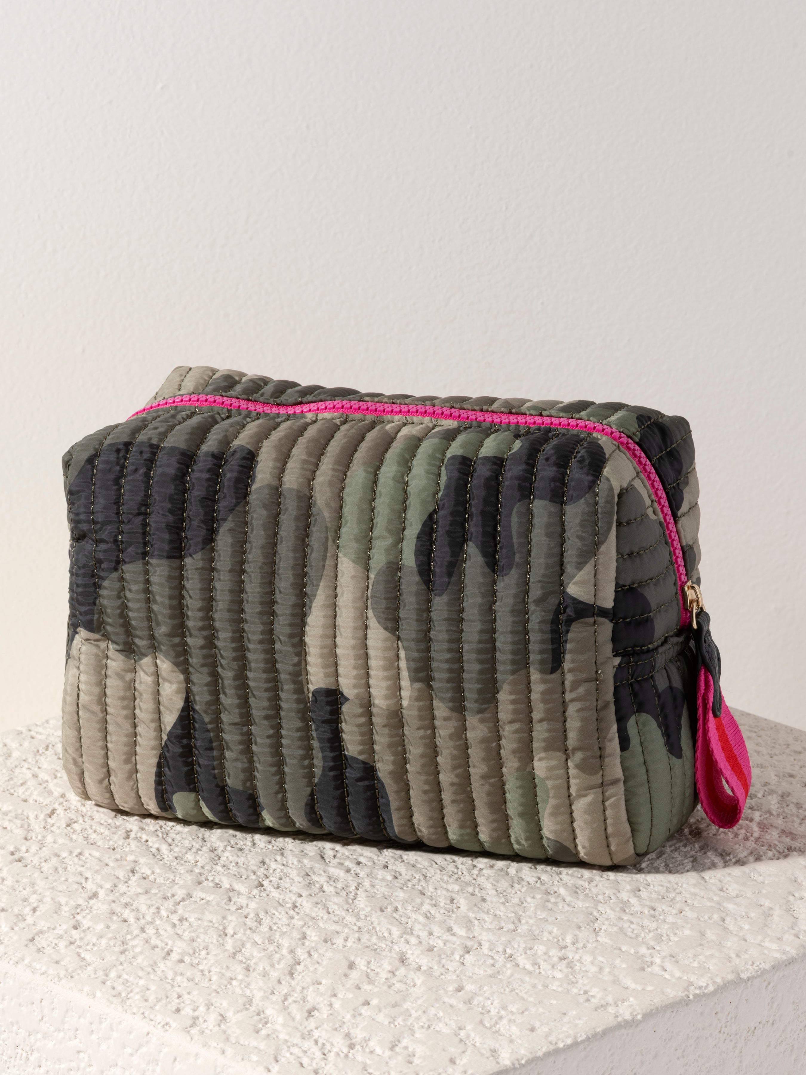 Shiraleah Ezra Large Boxy Cosmetic Pouch CAMO