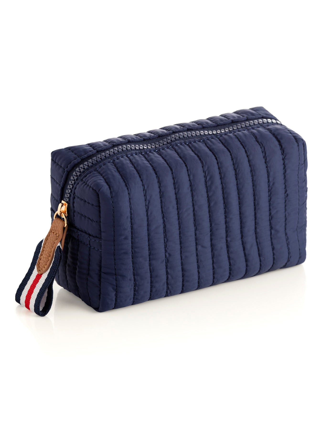 Shiraleah Ezra Small Boxy Cosmetic Pouch NAVY