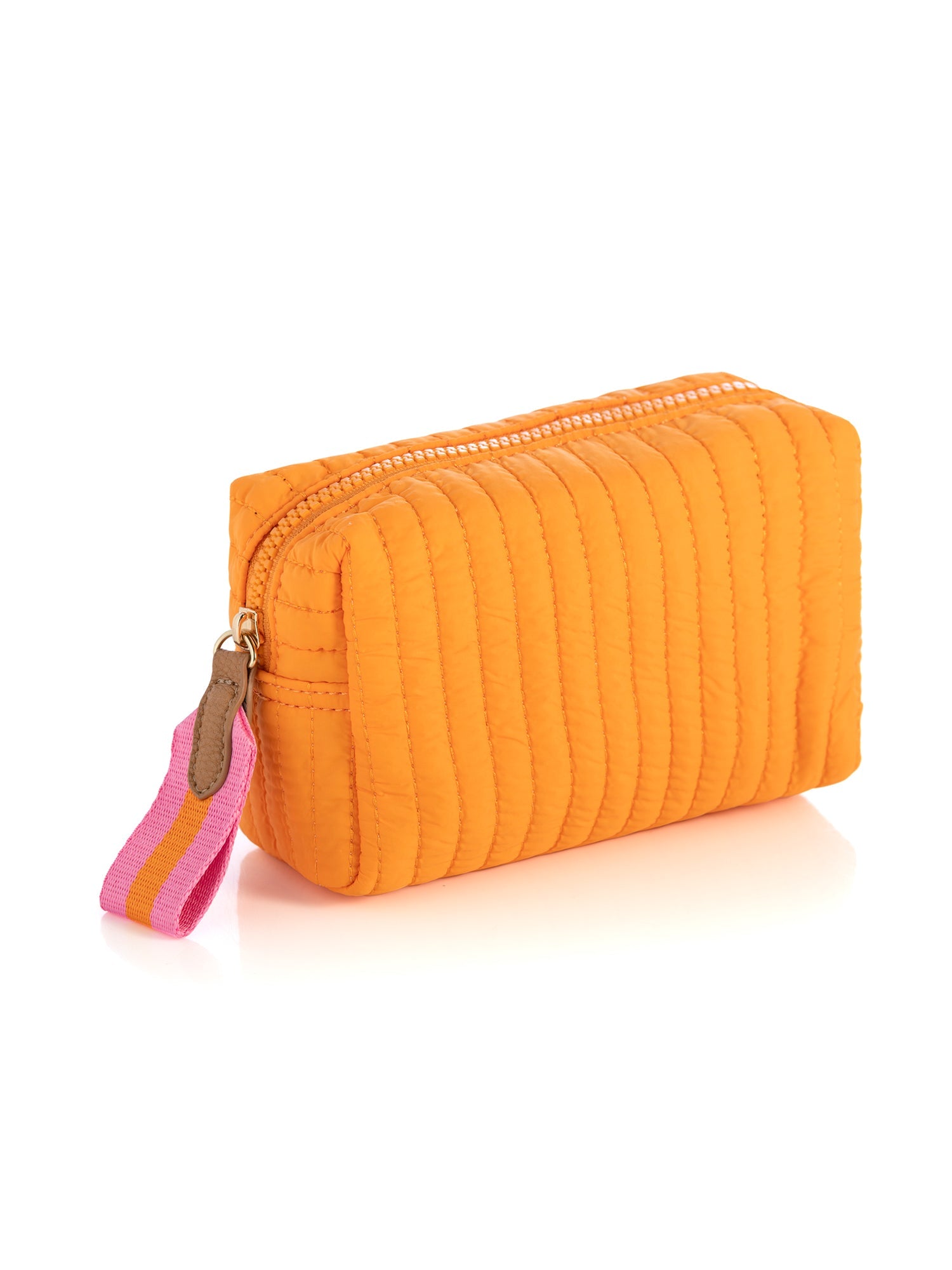 Shiraleah Ezra Small Boxy Cosmetic Pouch ORANGE