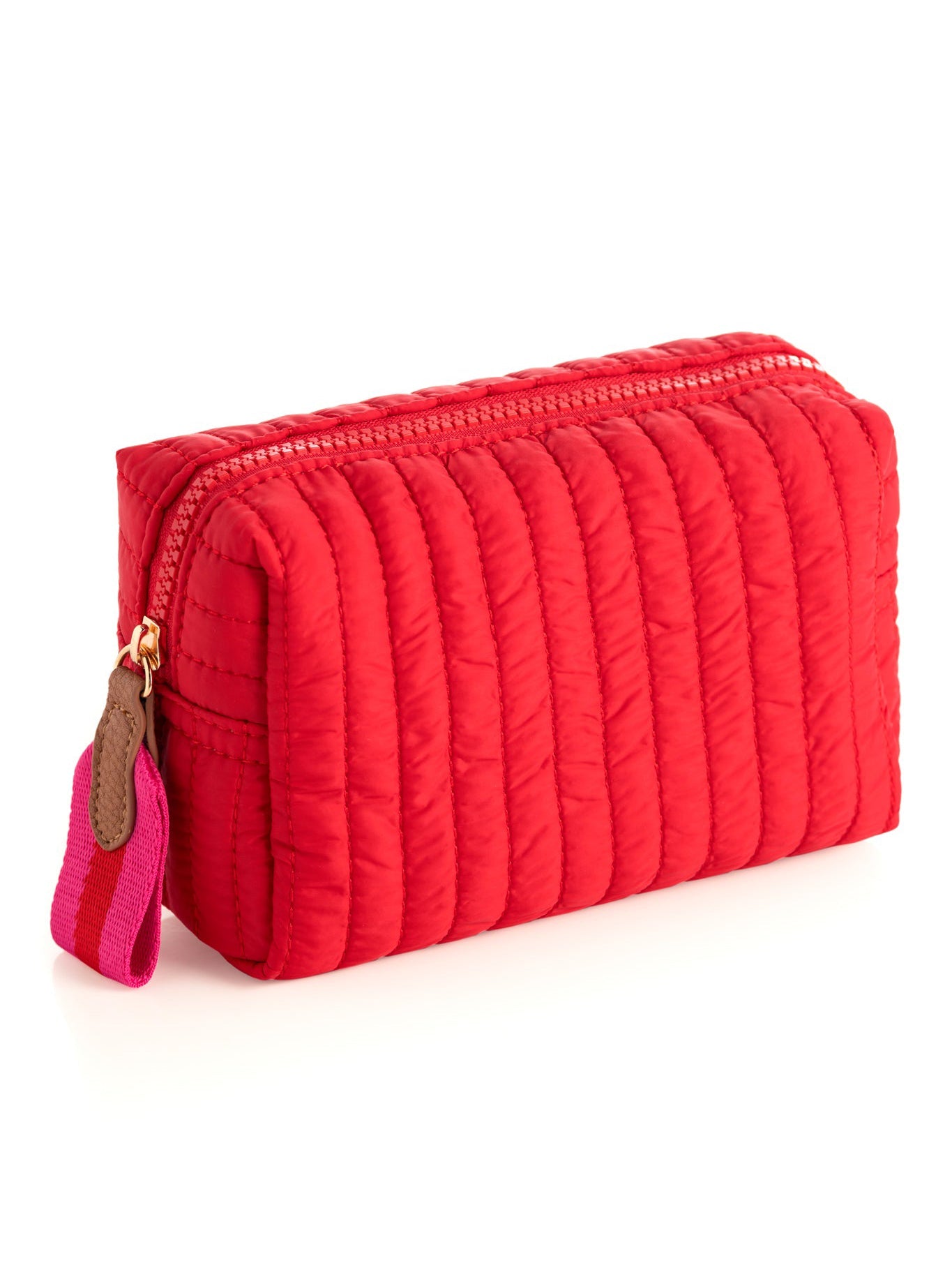 Shiraleah Ezra Small Boxy Cosmetic Pouch RED