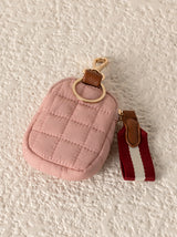 Shiraleah Ezra Quilted Nylon Clip-On Pouch, Blush
