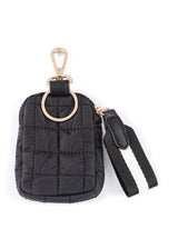 Shiraleah Ezra Quilted Nylon Clip-On Pouch, Black