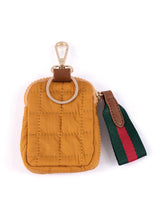 Shiraleah Ezra Quilted Nylon Clip-On Pouch, Honey - FINAL SALE ONLY
