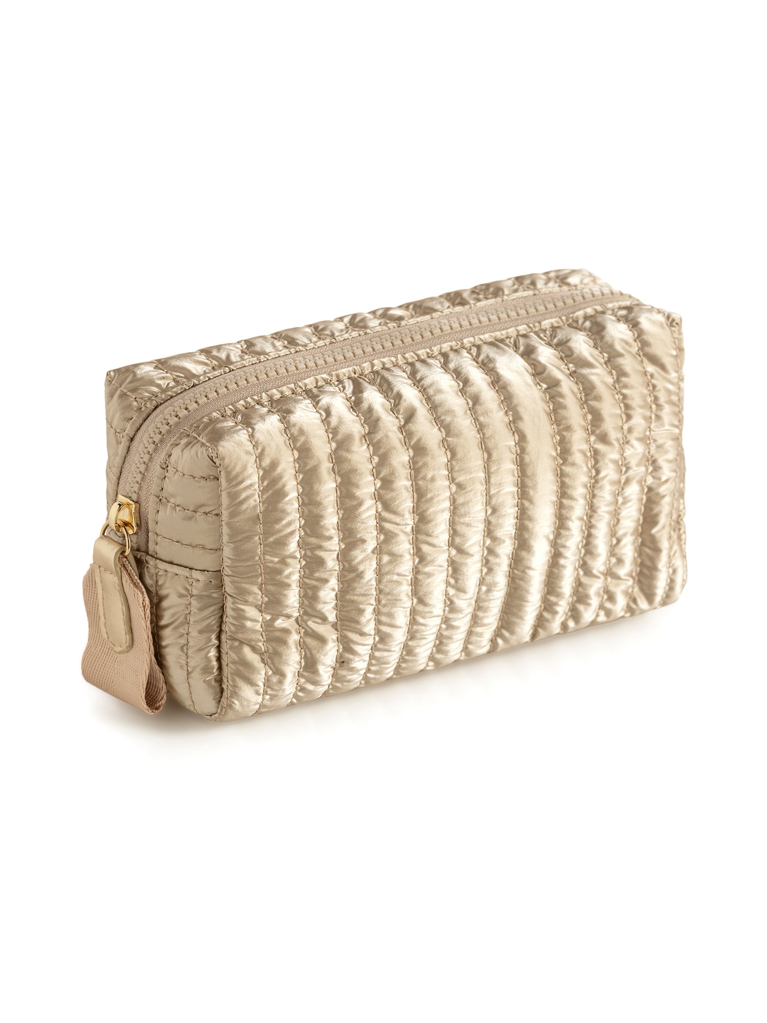 Shiraleah Logan Small Boxy Cosmetic Pouch GOLD