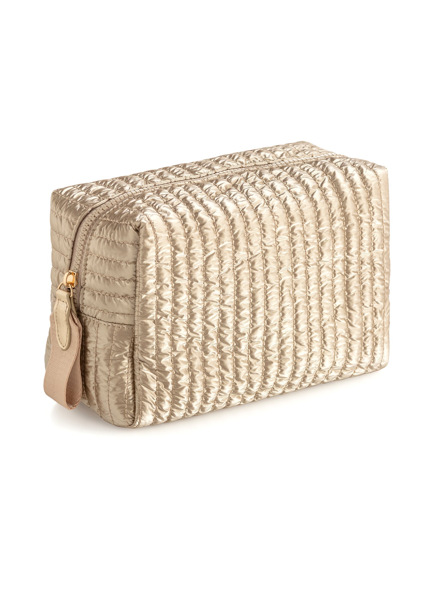 Shiraleah Logan Large Boxy Cosmetic Pouch GOLD