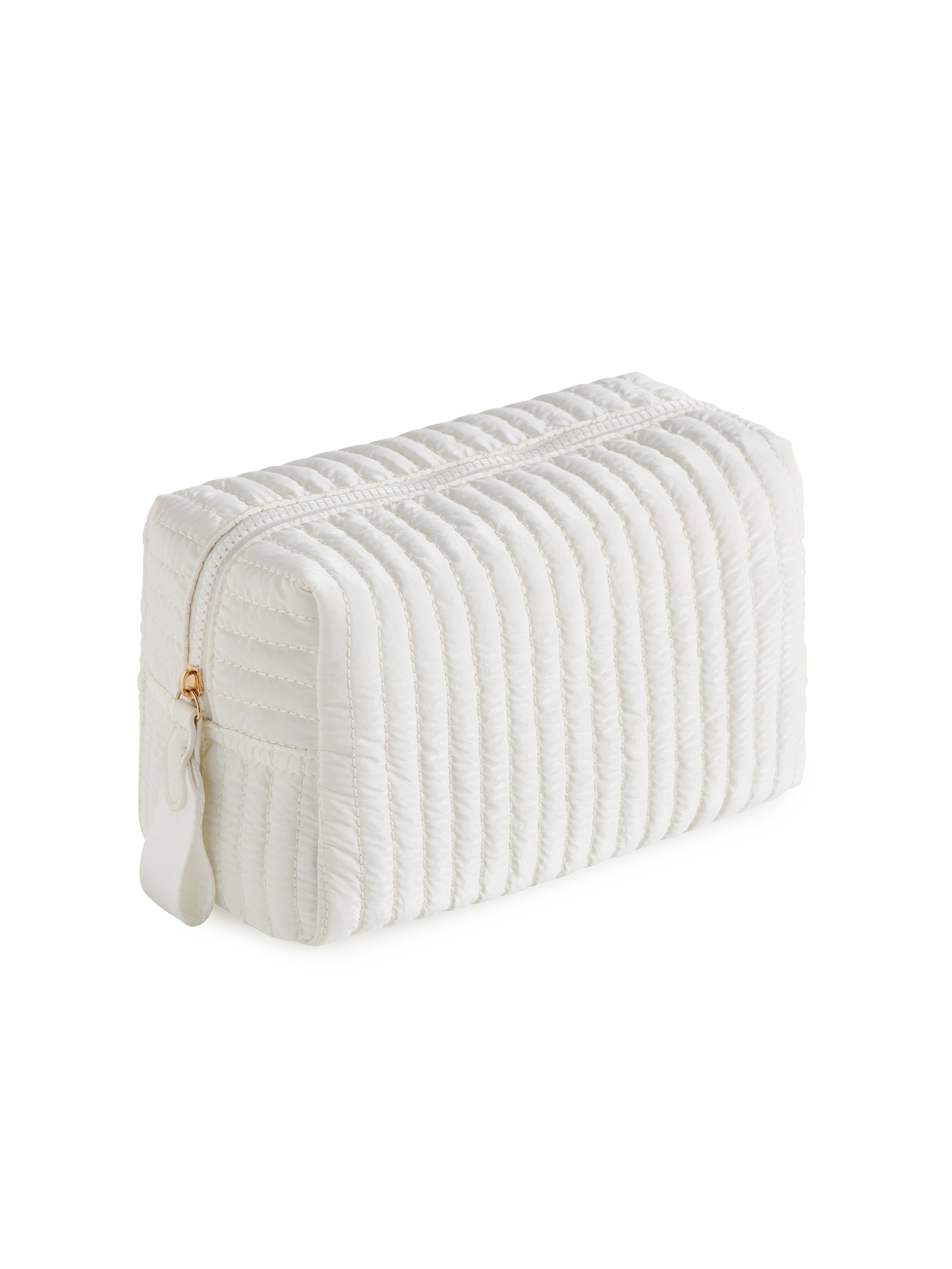 Shiraleah Logan Large Boxy Cosmetic Pouch PEARL