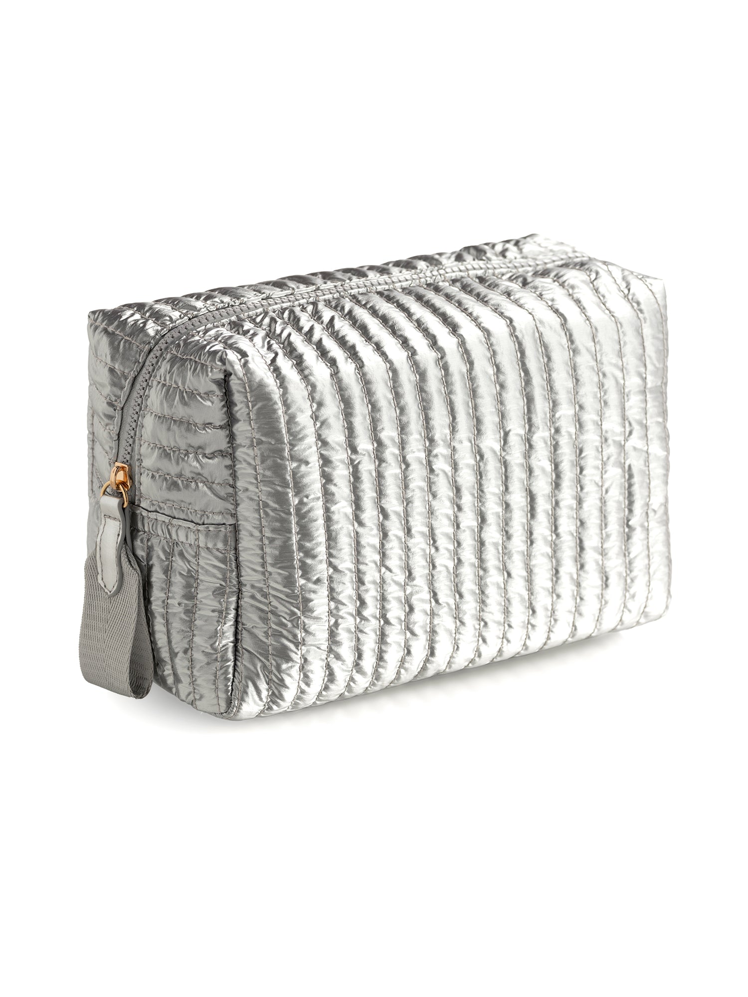 Shiraleah Logan Large Boxy Cosmetic Pouch SILVER