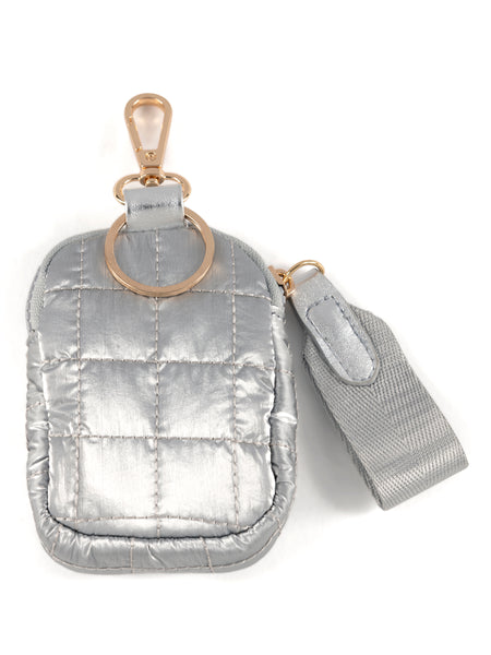 Shiraleah Logan Clip-On Pouch, Silver