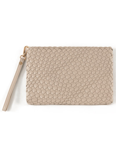 Shiraleah Blythe Zip Wristlet, Stone