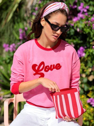 Shiraleah "Love" Sweatshirt, Pink