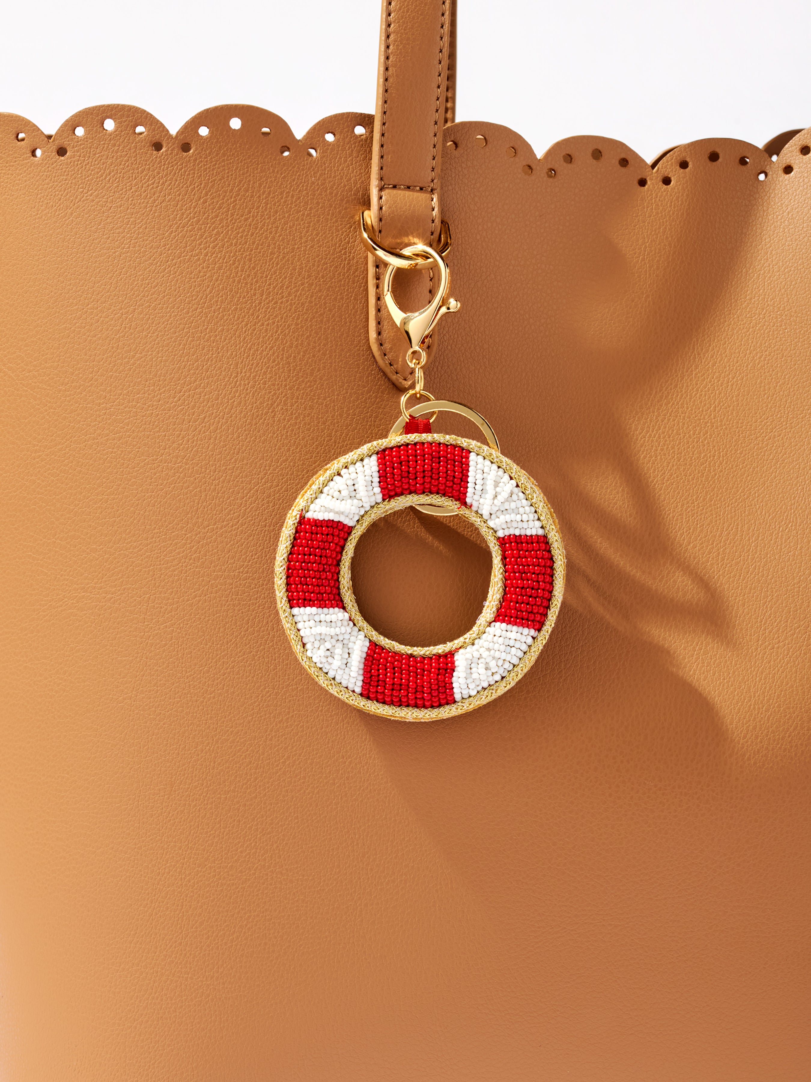 Shiraleah Life Saver Beaded Bag Charm/Key Ring, Multi