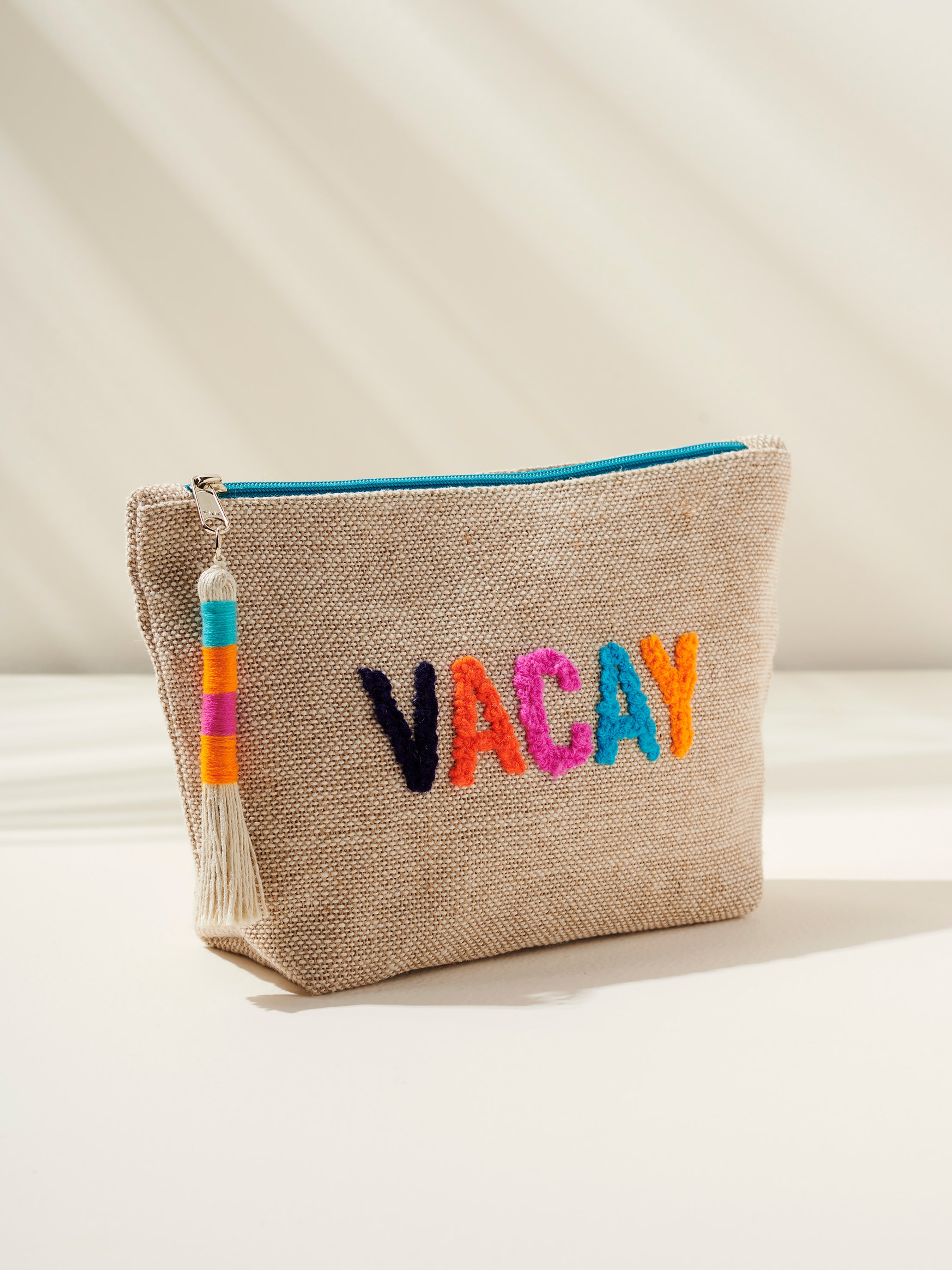 Shiraleah "Vacay" Zip Pouch, Natural