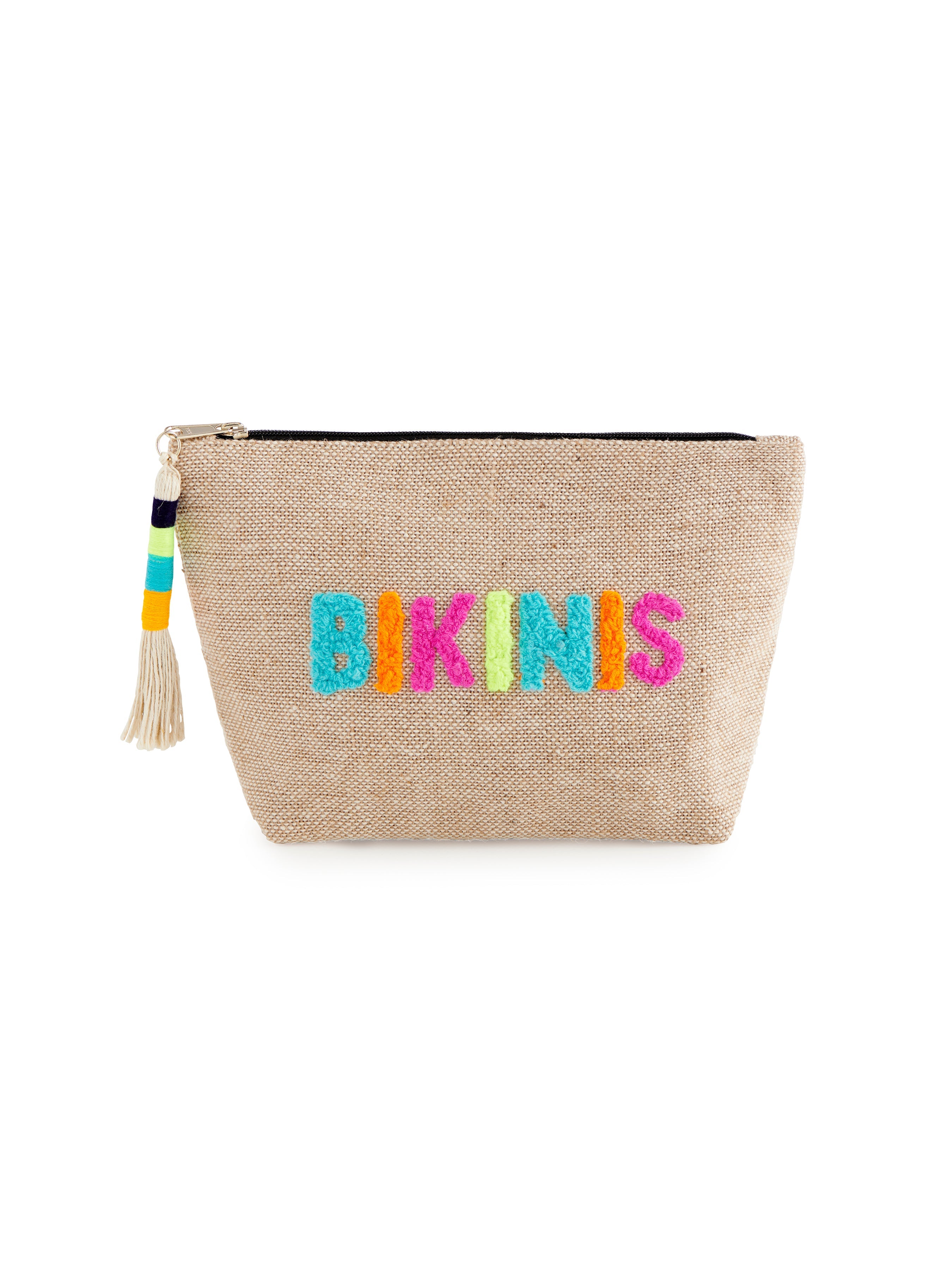 Shiraleah "Bikinis" Zip Pouch, Natural