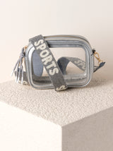 Shiraleah "Sports" Beaded Bag Strap, Silver