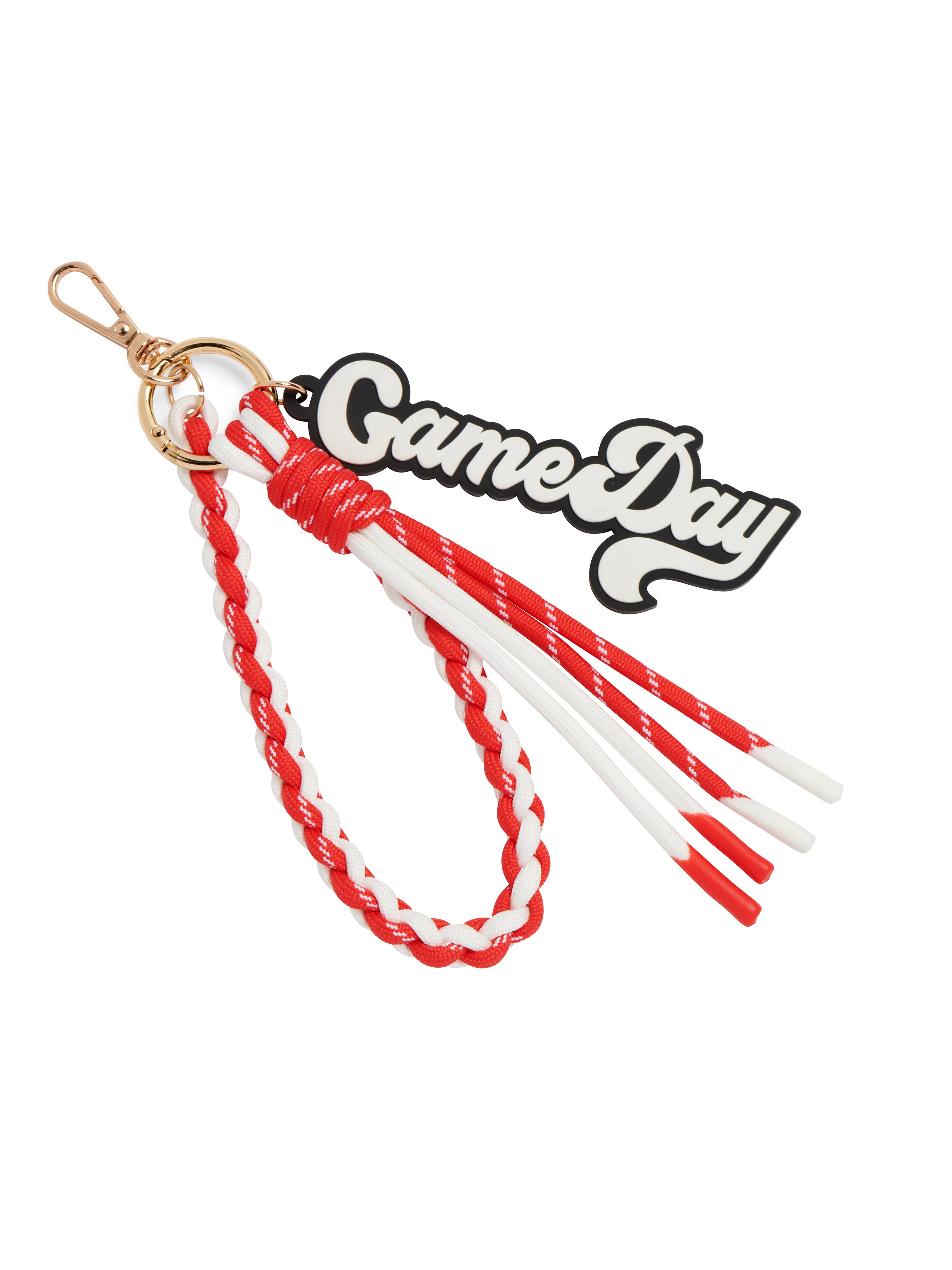 Shiraleah Game Day Bag Charm/Key Ring Red