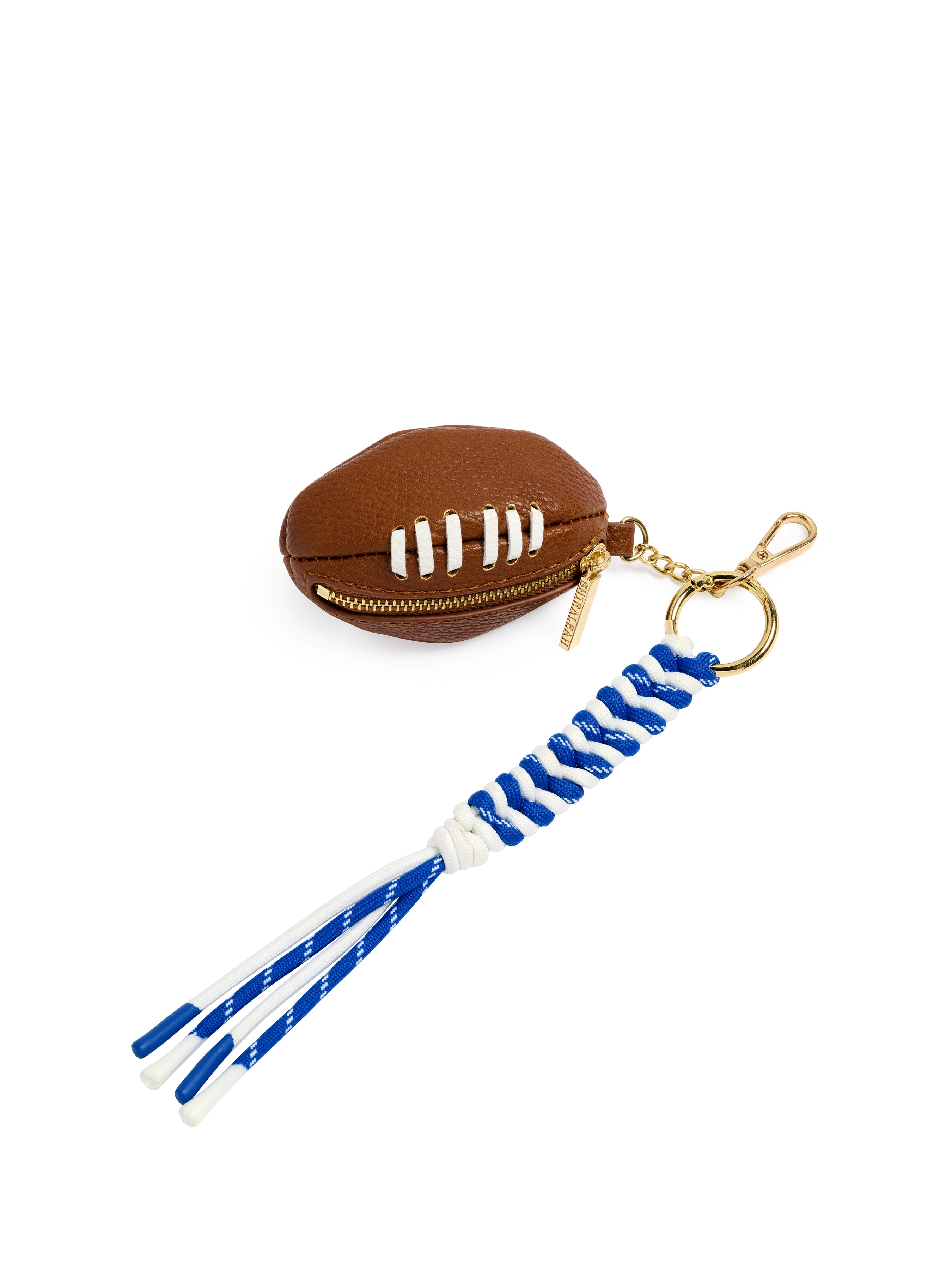 Shiraleah Football Bag Charm/Key Ring Blue