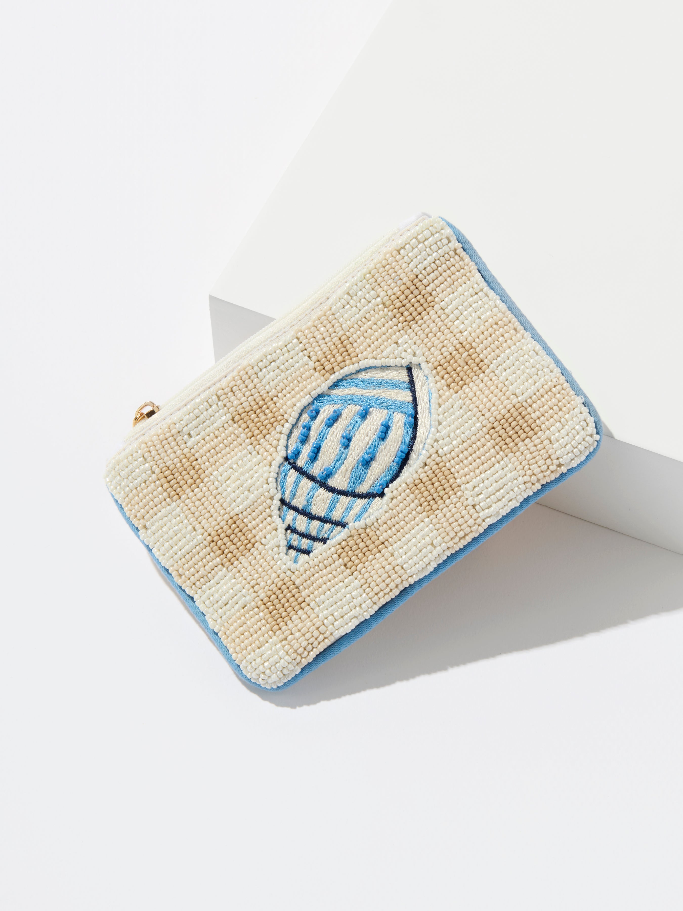 Shiraleah Marée Beaded Coin Pouch, Beige