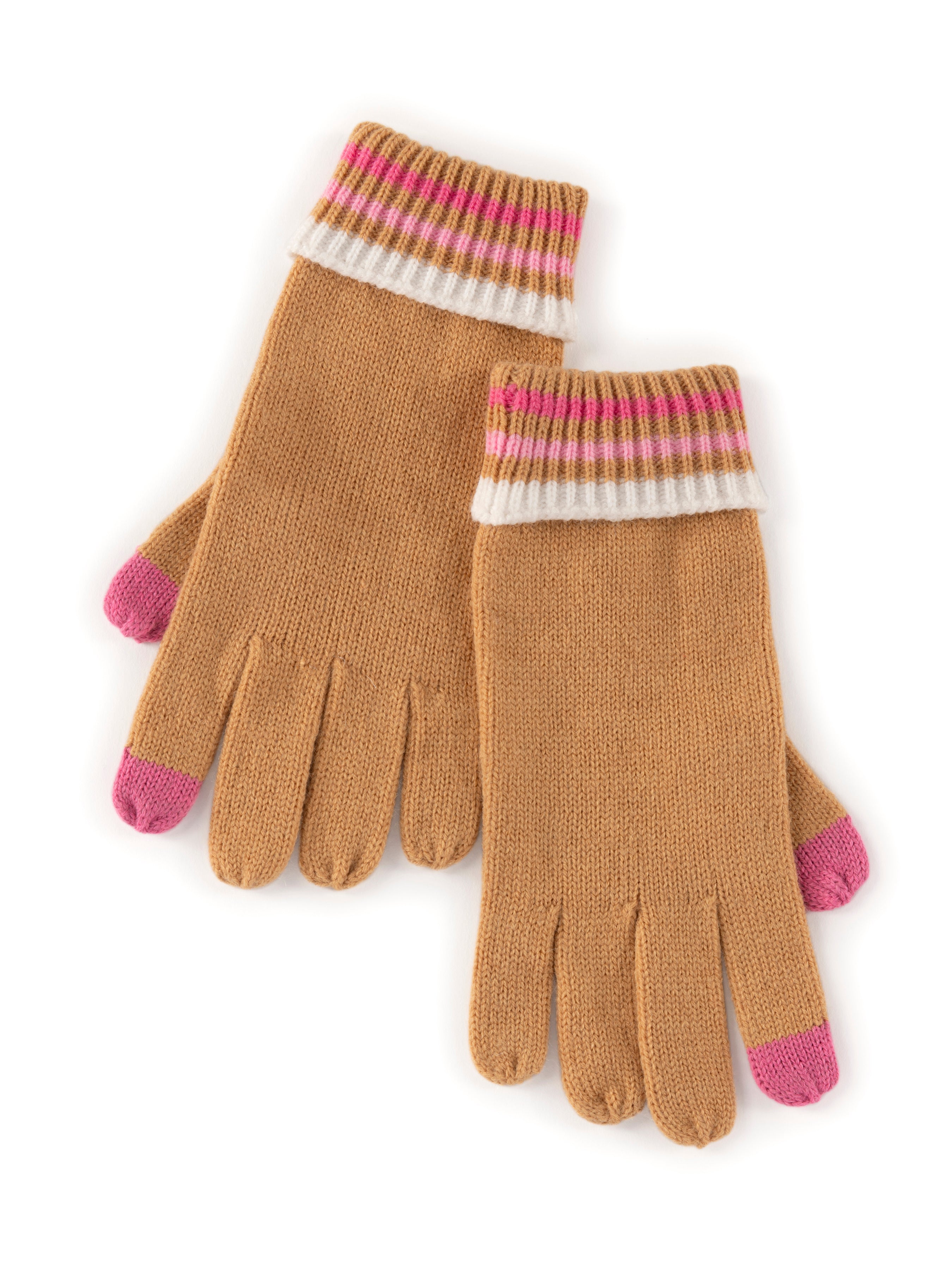 Shiraleah Maeve Touchscreen Gloves, Tan