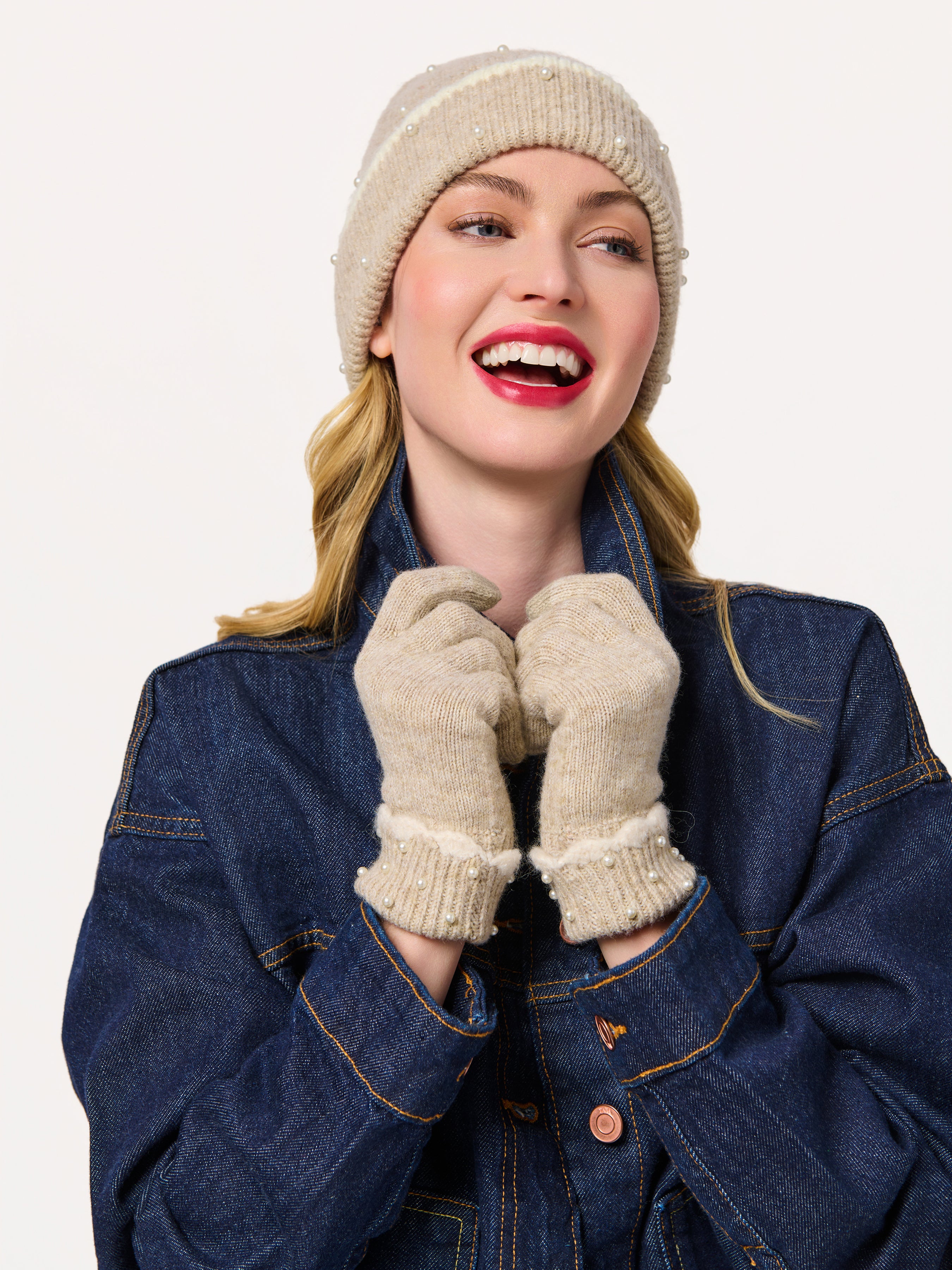 Shiraleah Mila Touchscreen Gloves OATMEAL / OS